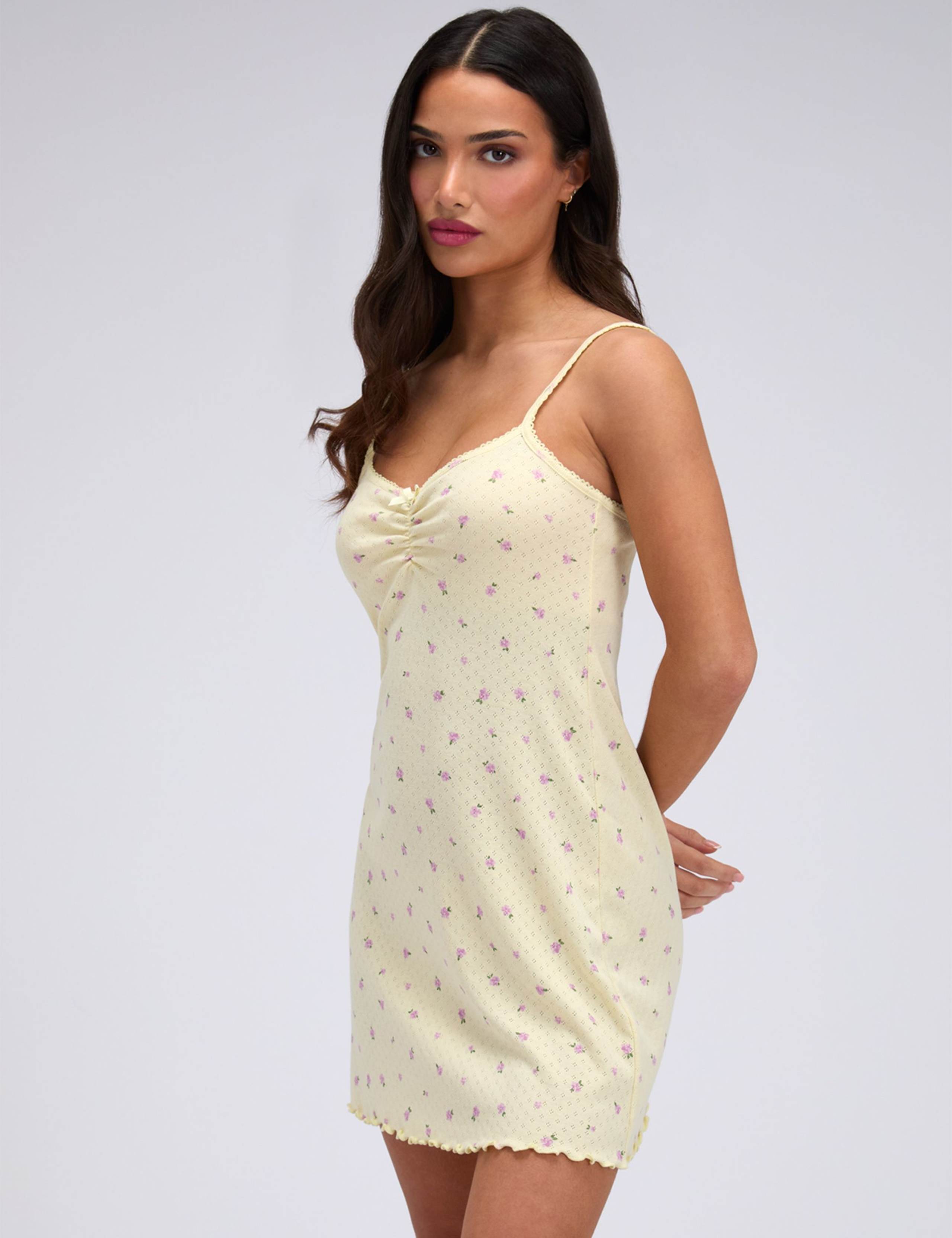 Meadow Cotton Blend Strappy Floral Nightdress 2 of 6