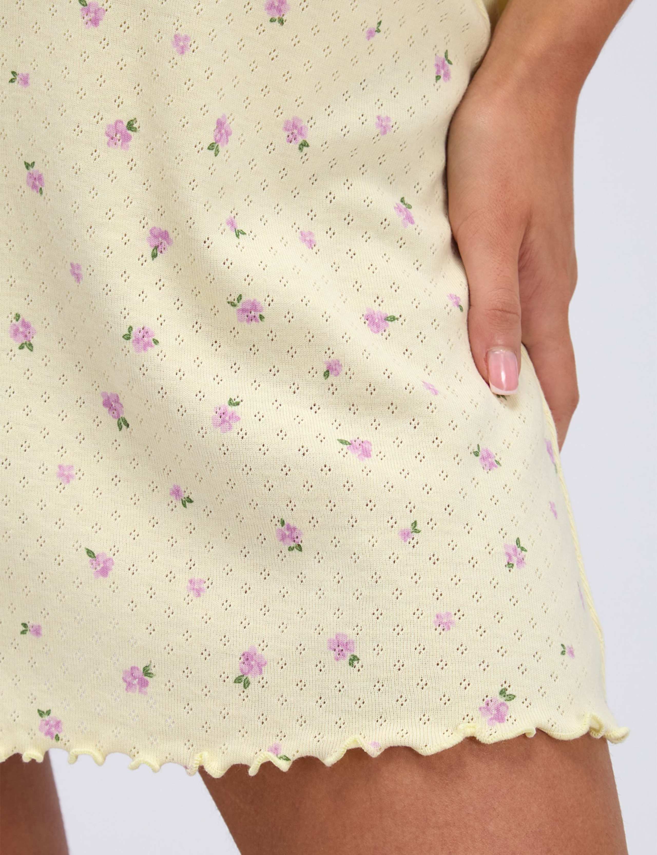 Meadow Cotton Blend Strappy Floral Nightdress 6 of 6