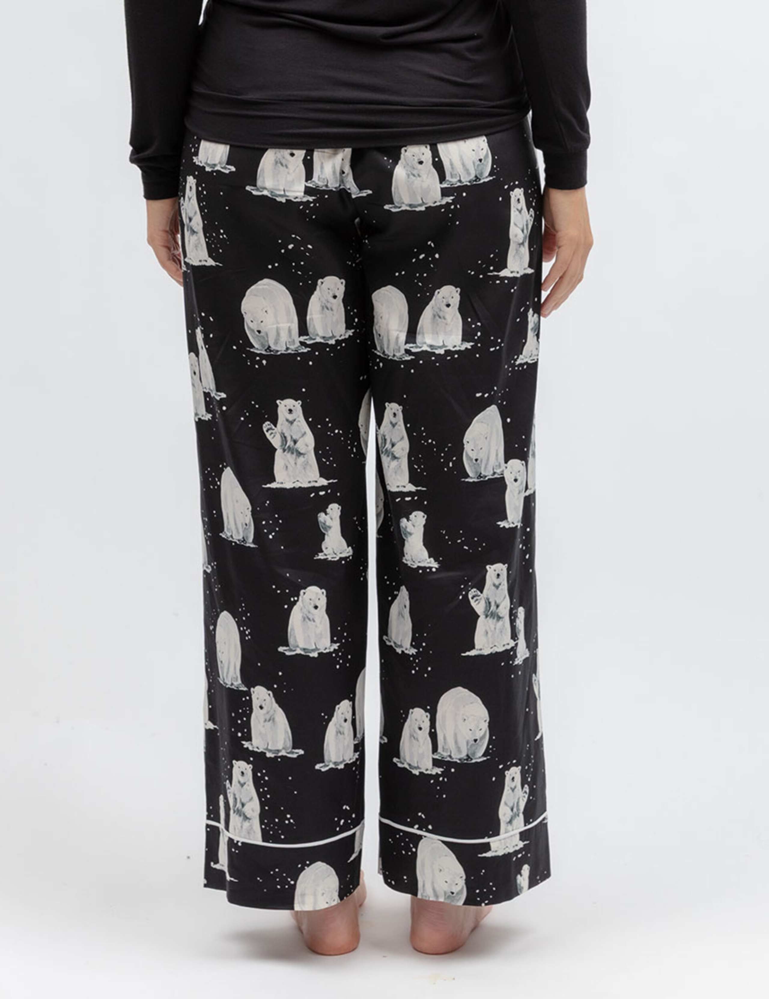 Cotton Modal Polar Bear Print Pyjama Bottoms 3 of 4
