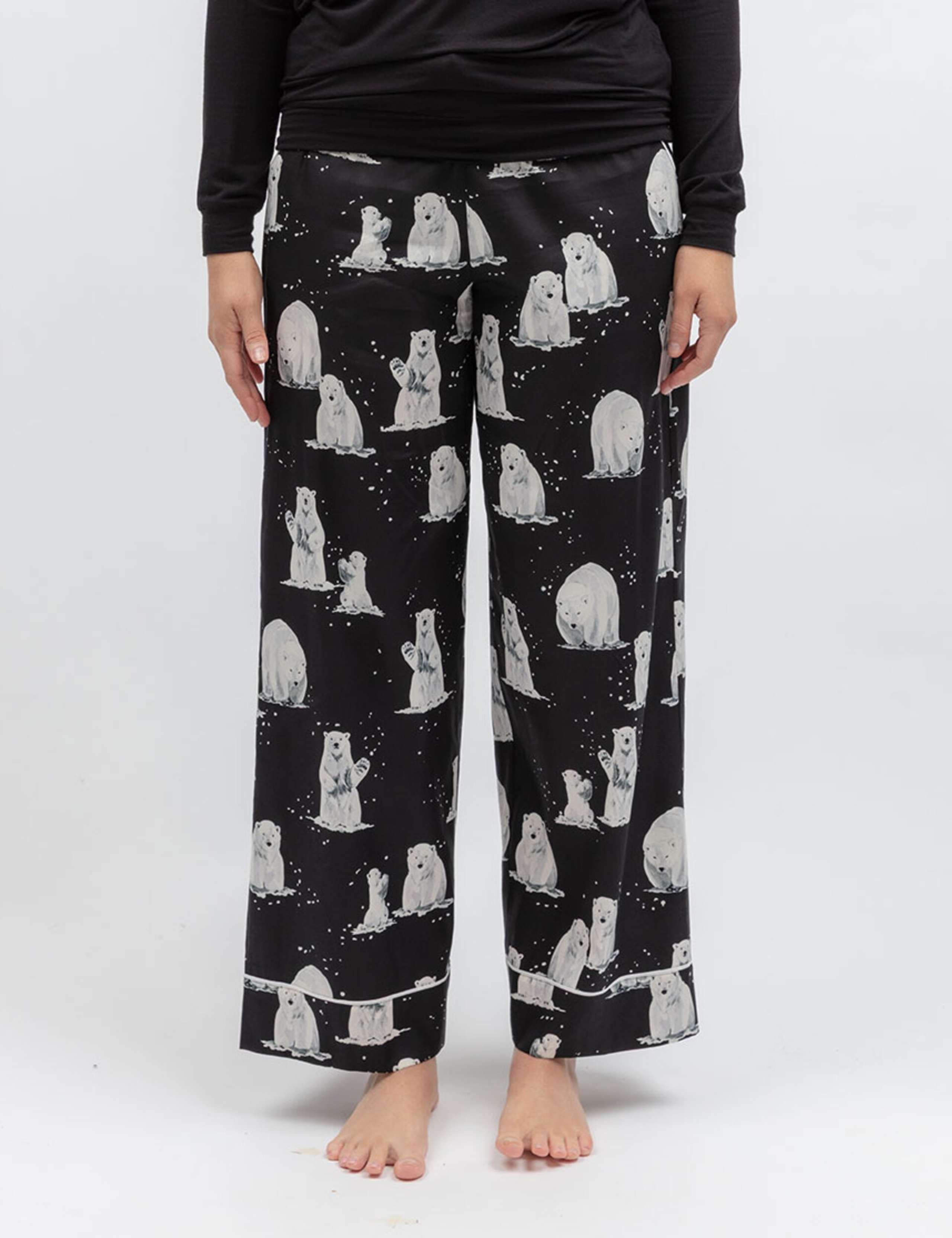 Cotton Modal Polar Bear Print Pyjama Bottoms 4 of 4
