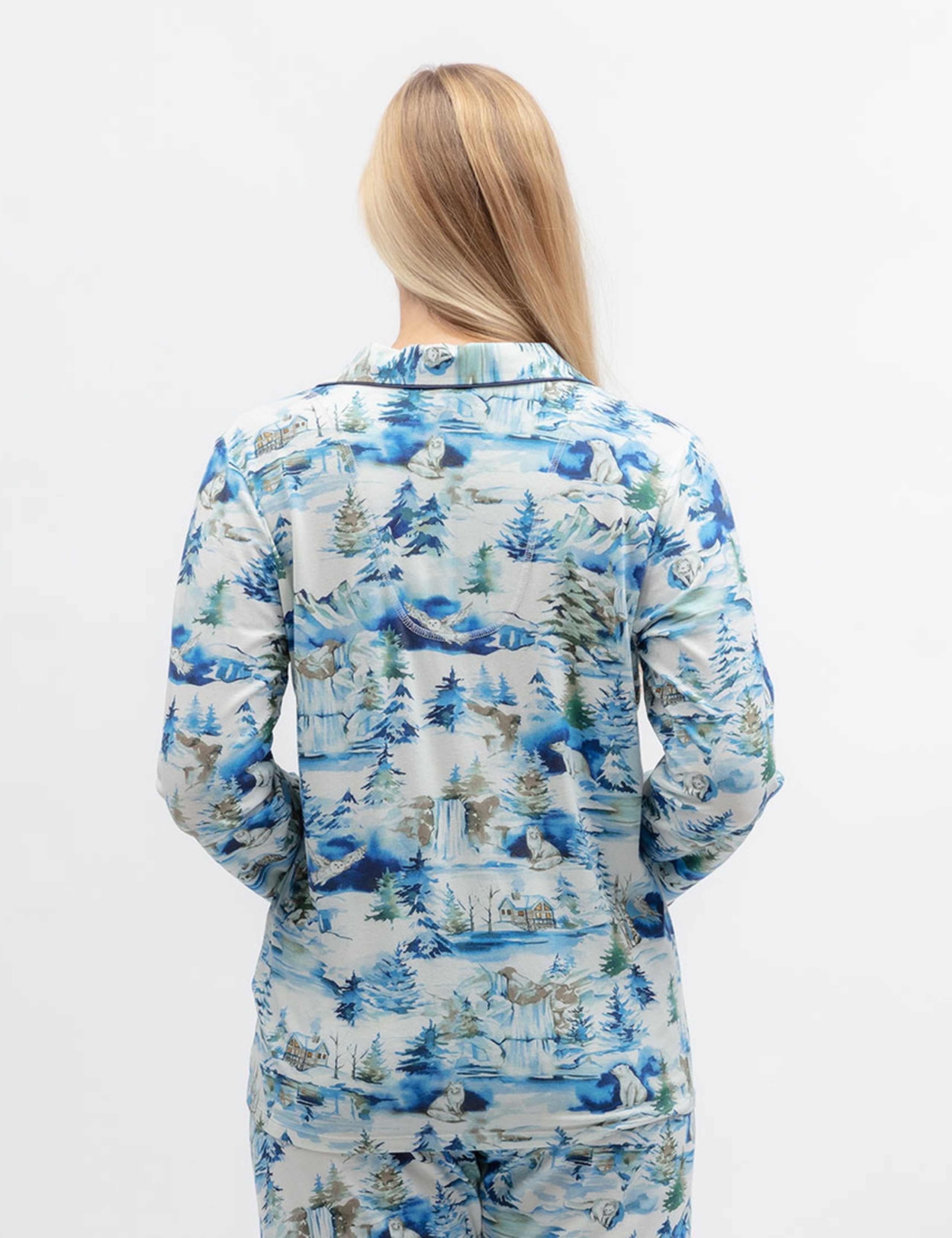 Cotton Modal Winterscape Family Christmas Pyjama Top 4 of 4