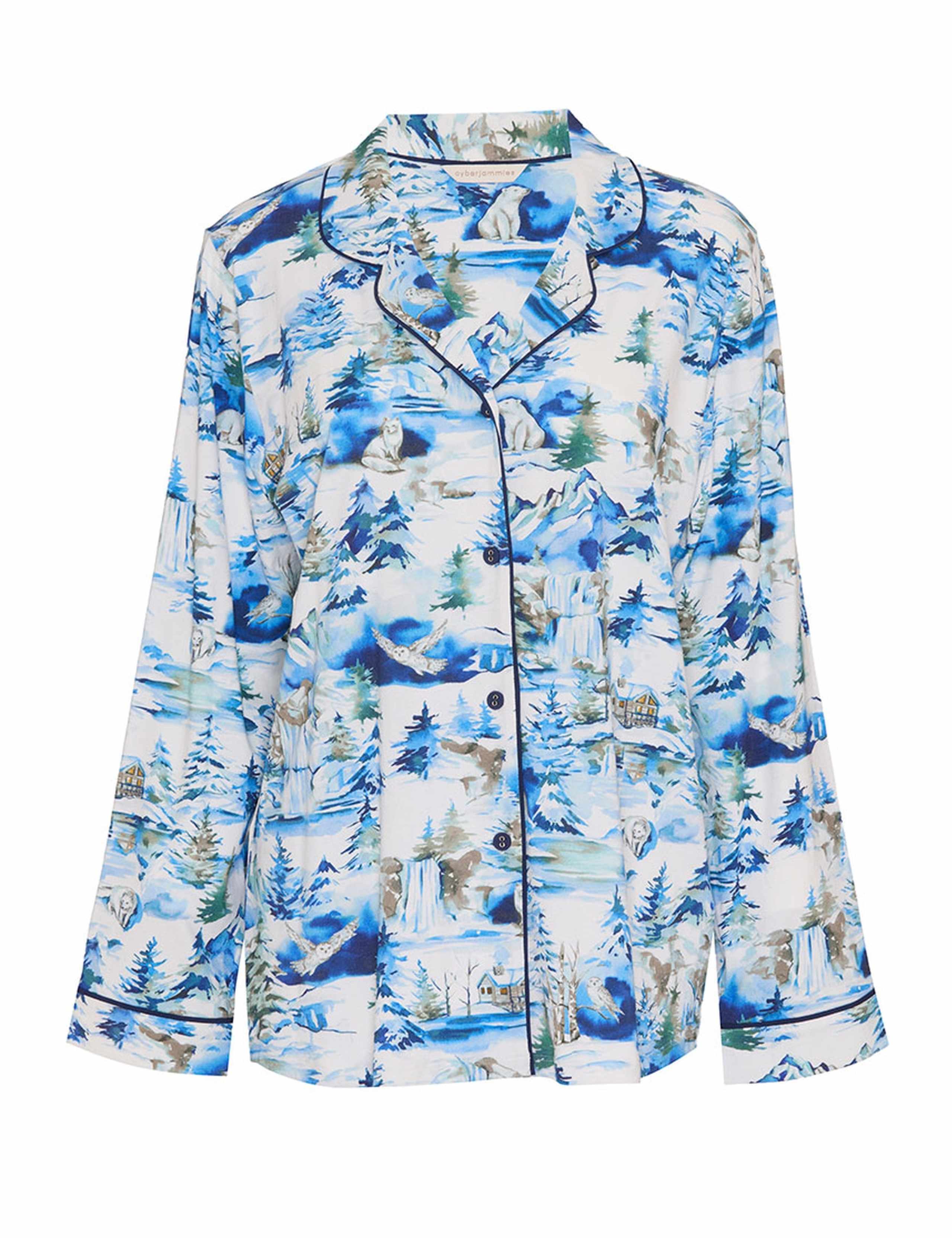Cotton Modal Winterscape Family Christmas Pyjama Top 2 of 4