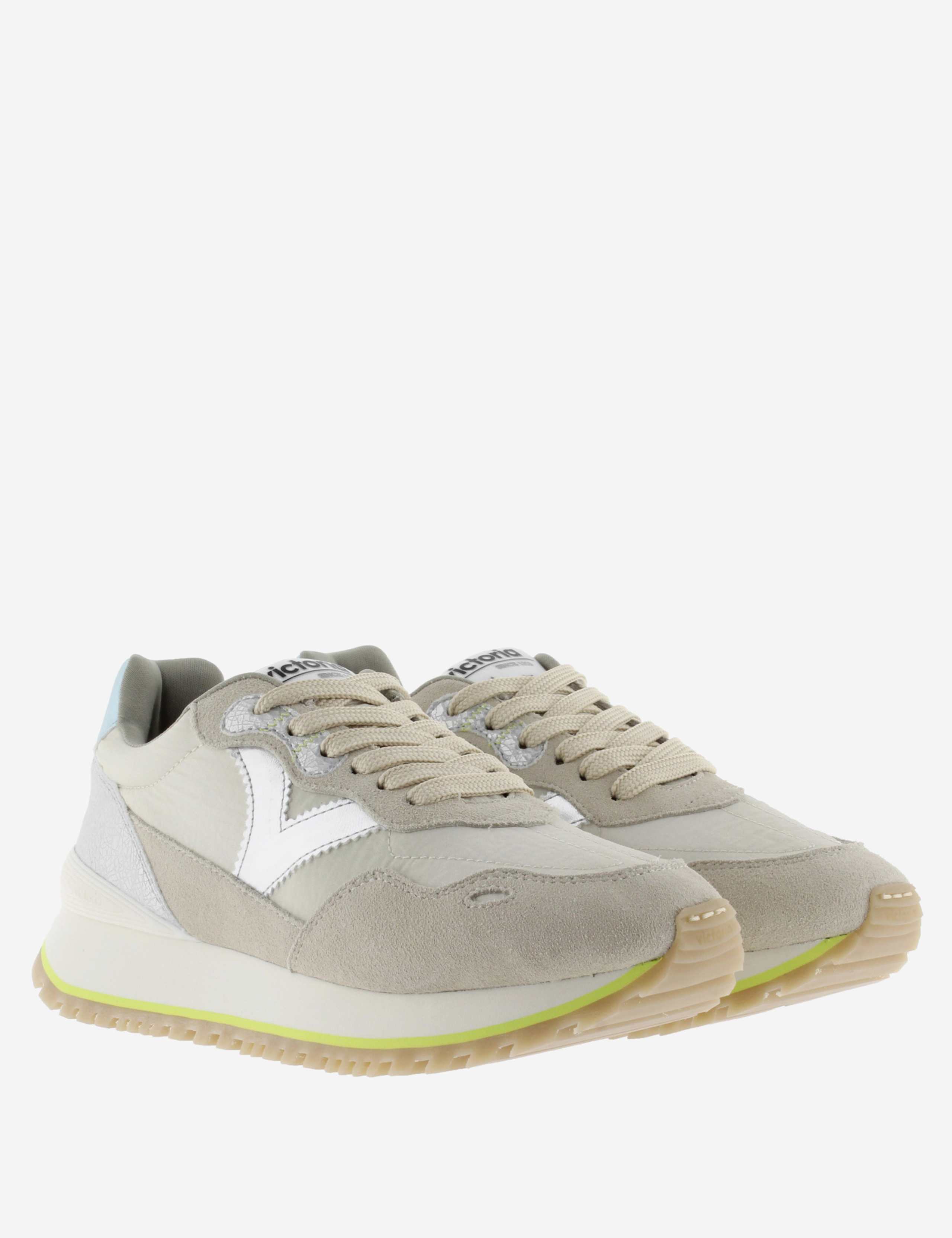 Viento Nylon Leather Trainers 2 of 5