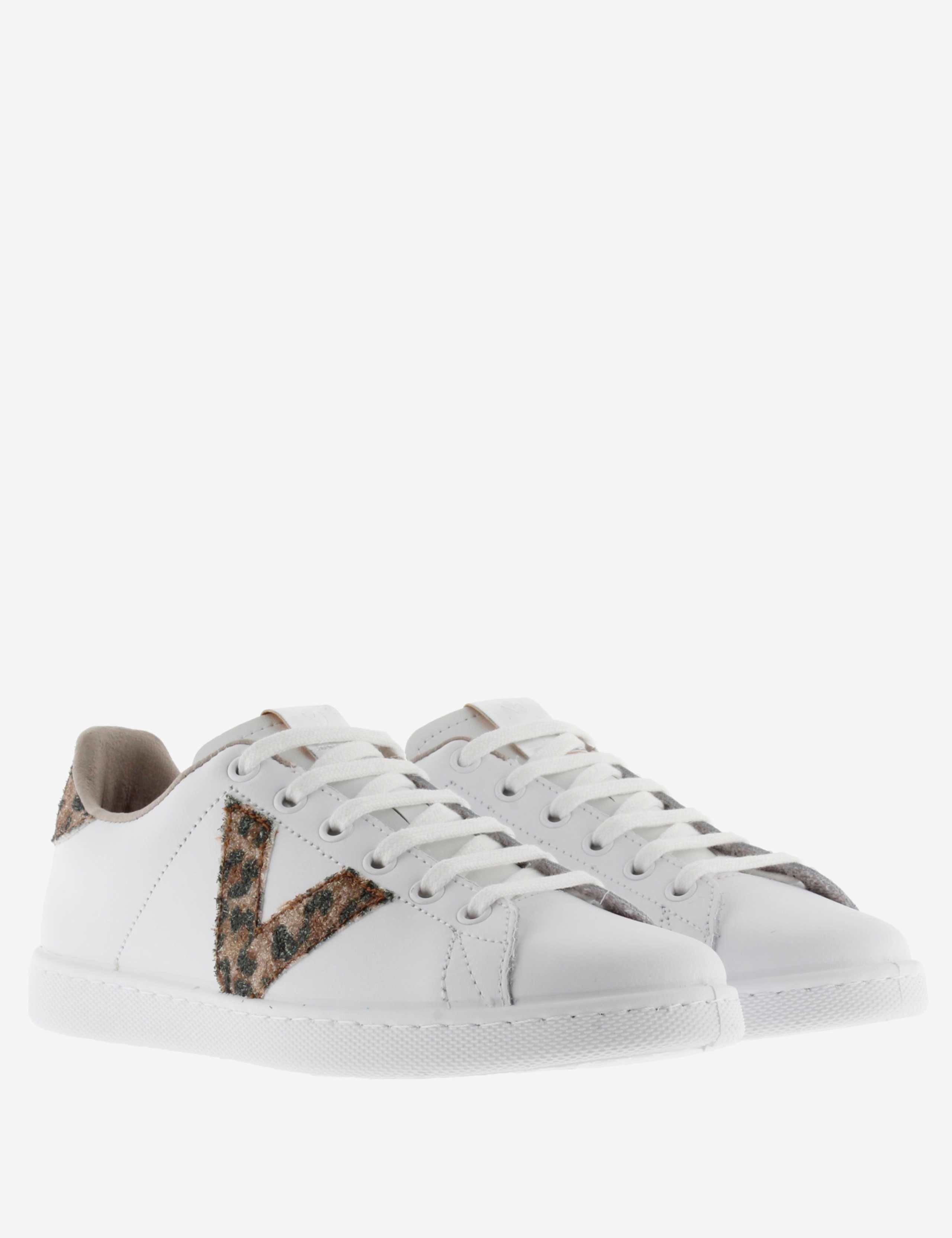 Tenis Glitter Leather Lace-Up Trainers 2 of 5
