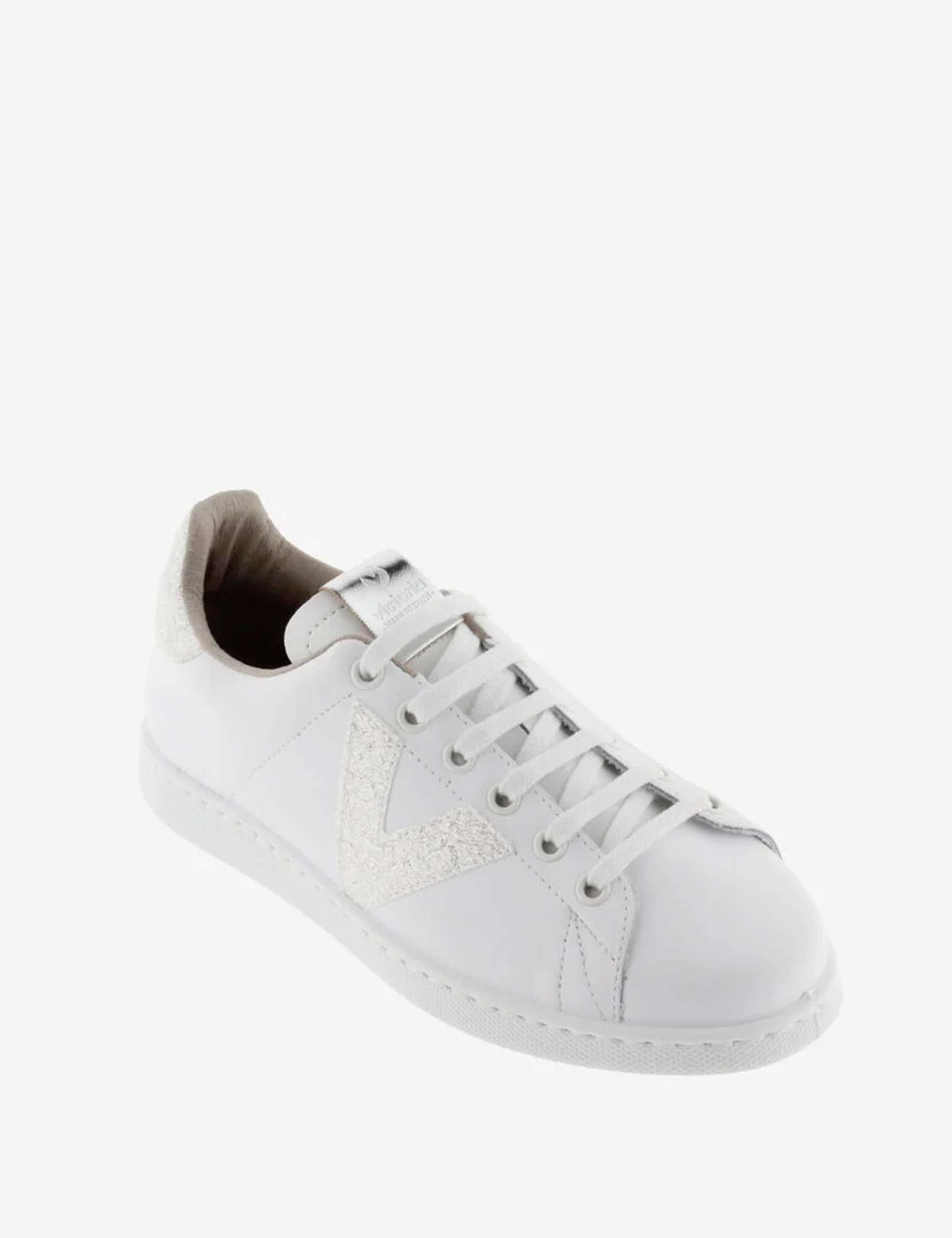 Tenis Glitter Leather Lace-Up Trainers 3 of 5