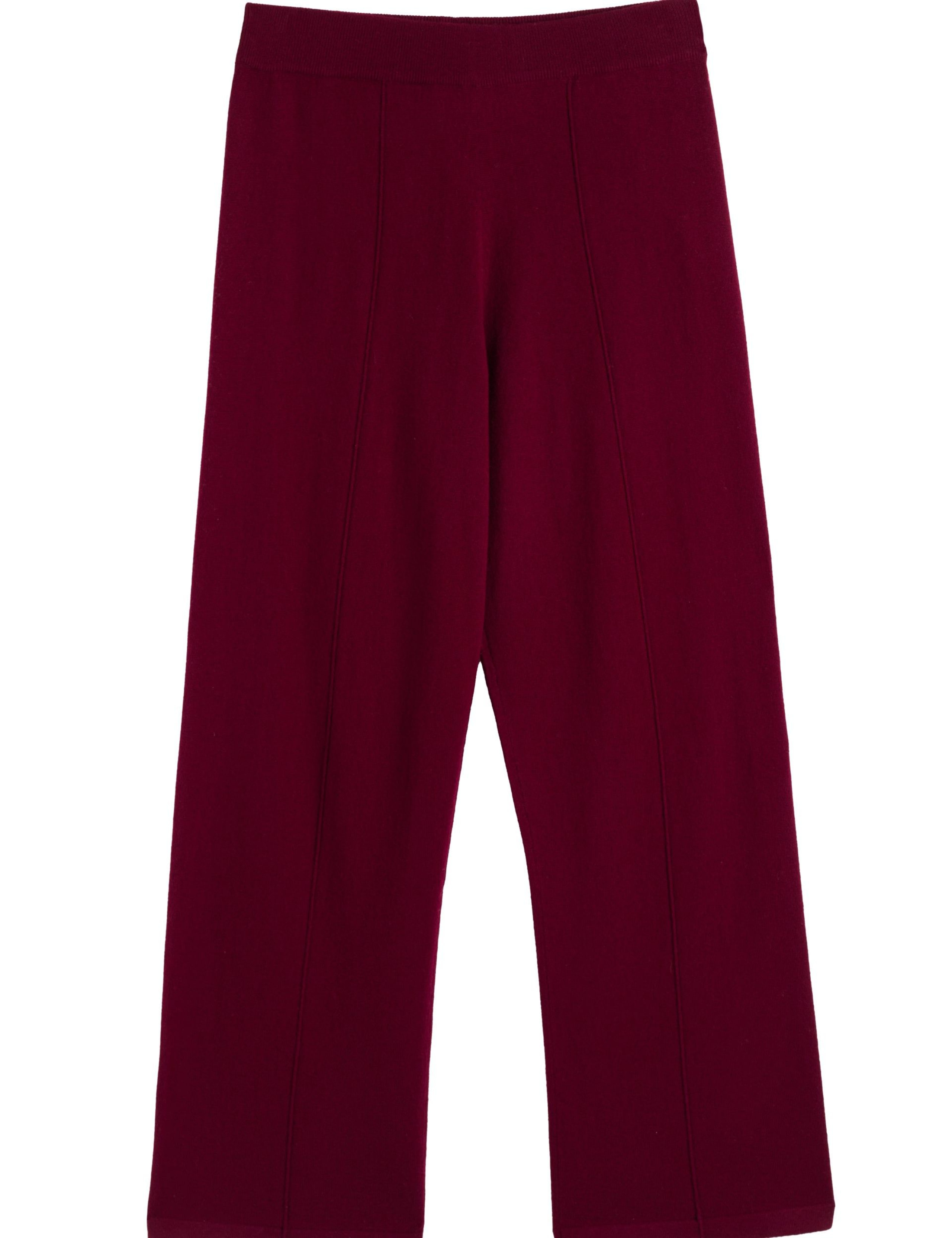 Wool Rich Wide Leg Relaxed Joggers with Cashmere 2 of 4
