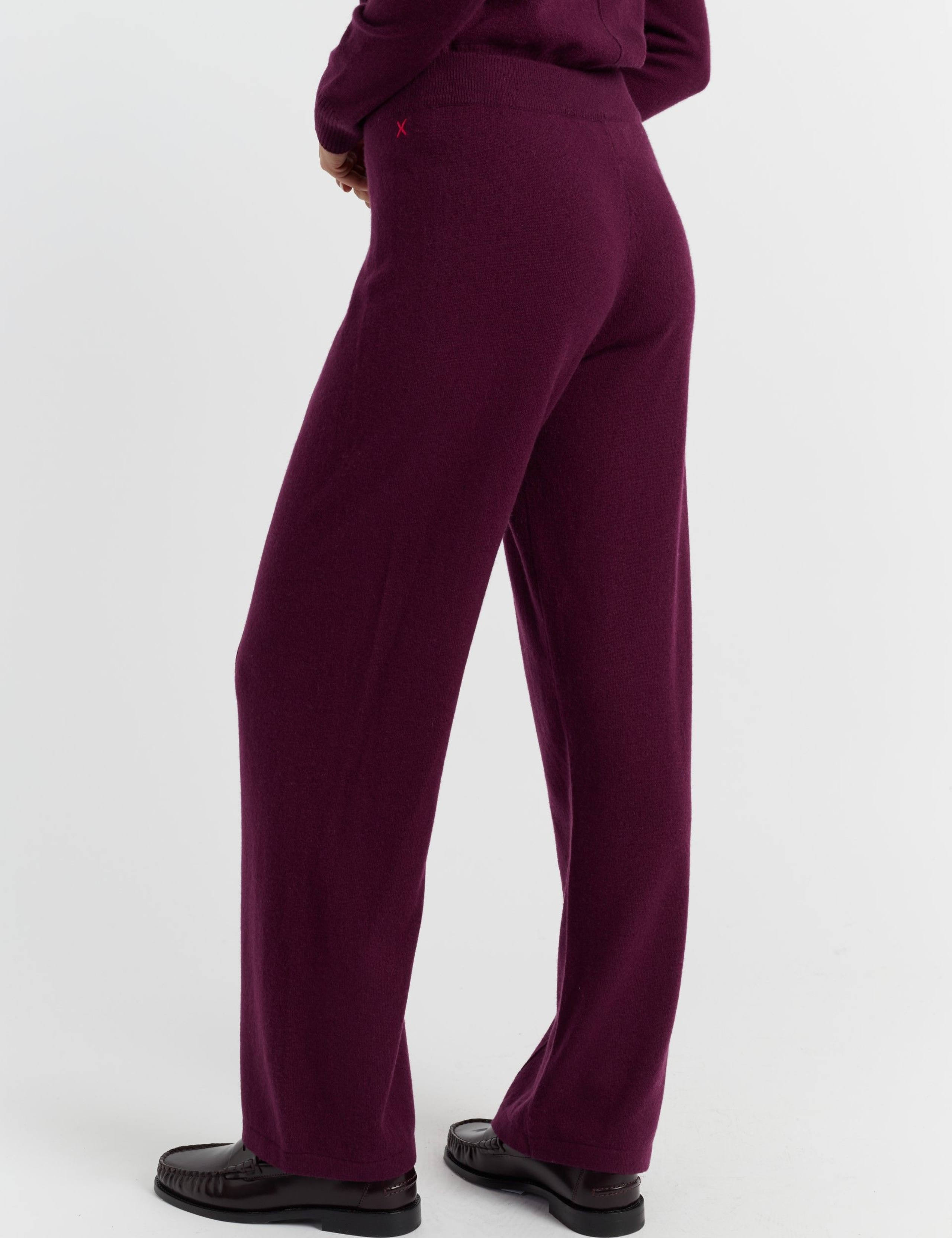 Wool Rich Wide Leg Relaxed Joggers with Cashmere 4 of 4