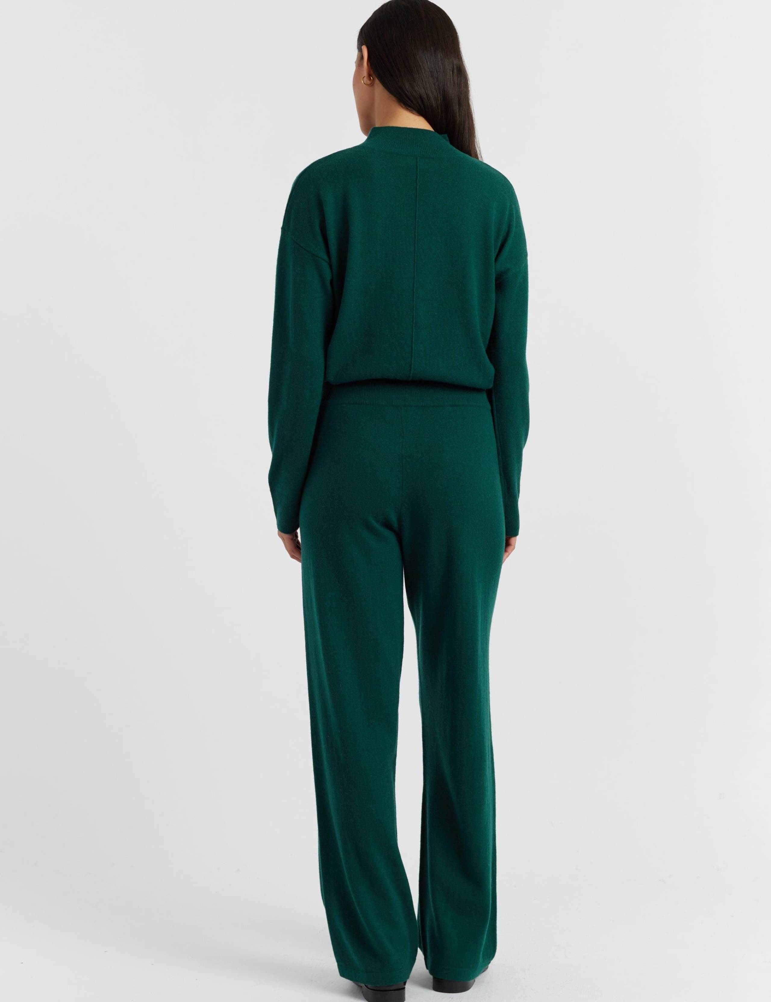 Wool Rich Wide Leg Relaxed Joggers with Cashmere 3 of 4