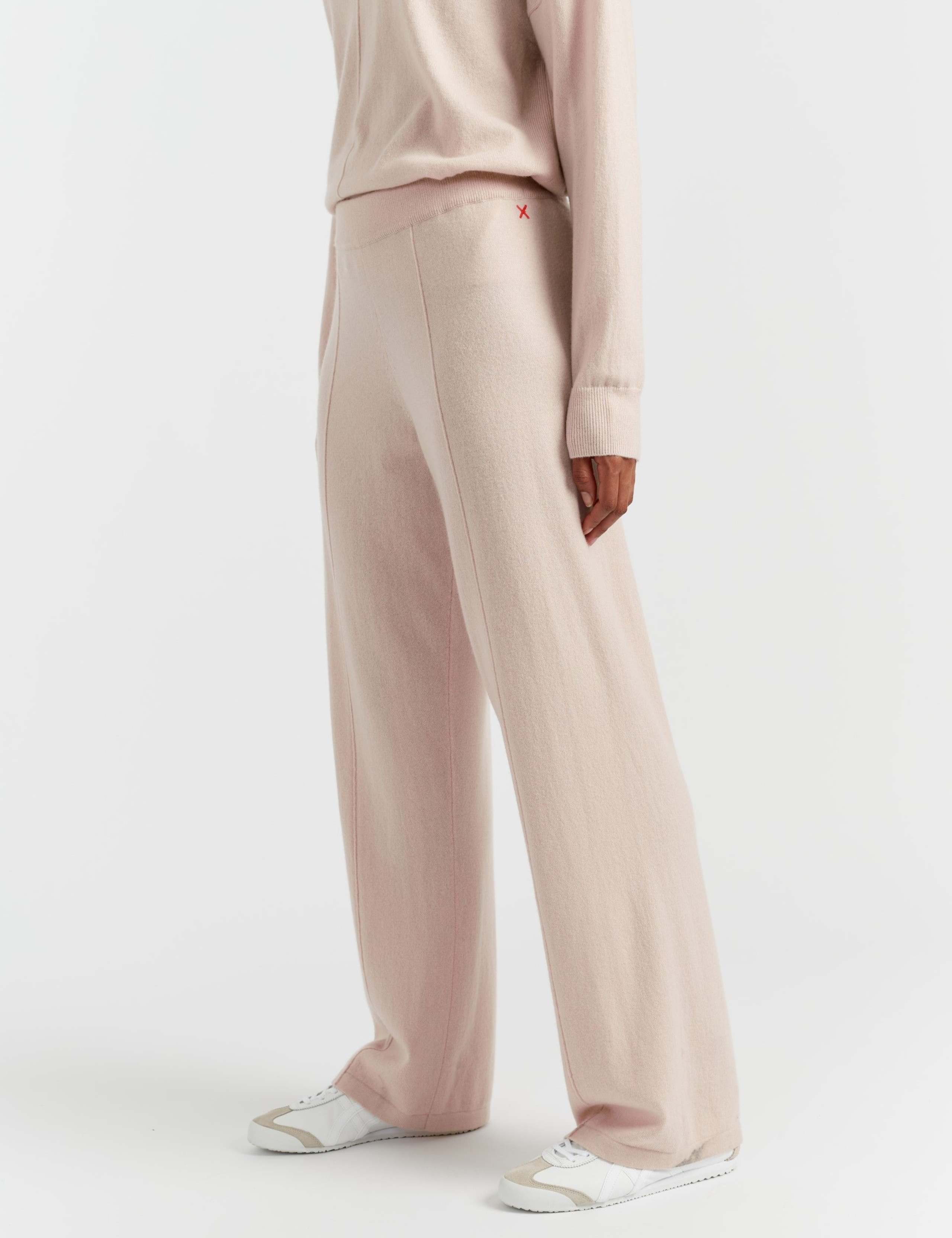 Wool Rich Wide Leg Relaxed Joggers with Cashmere 3 of 3
