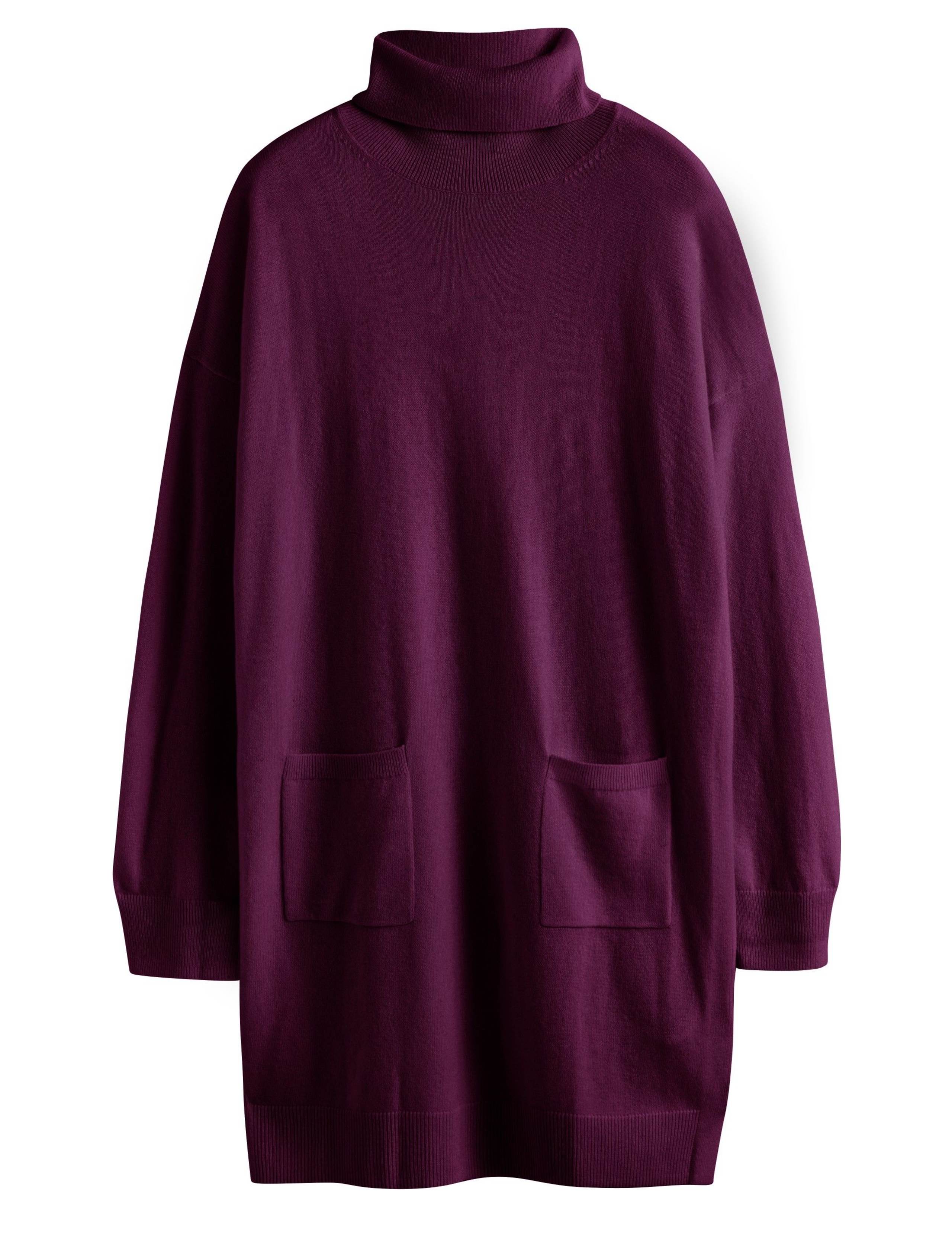 Wool Rich Knitted Roll Neck Mini Dress with Cashmere 2 of 4