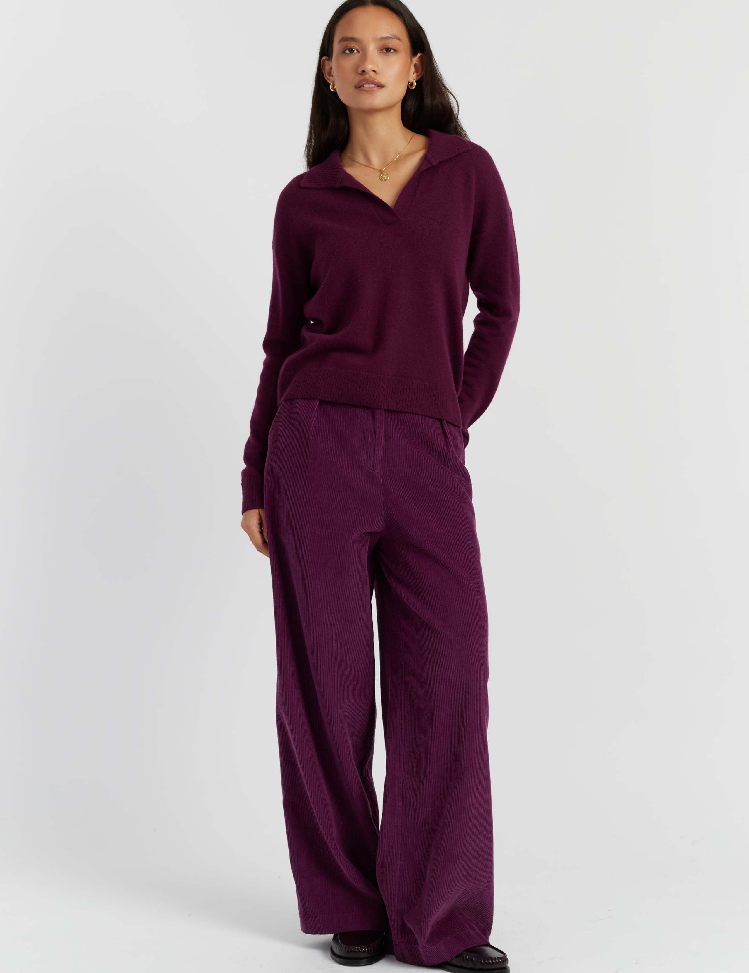 Wool Rich Collared Jumper with Cashmere 1 of 4