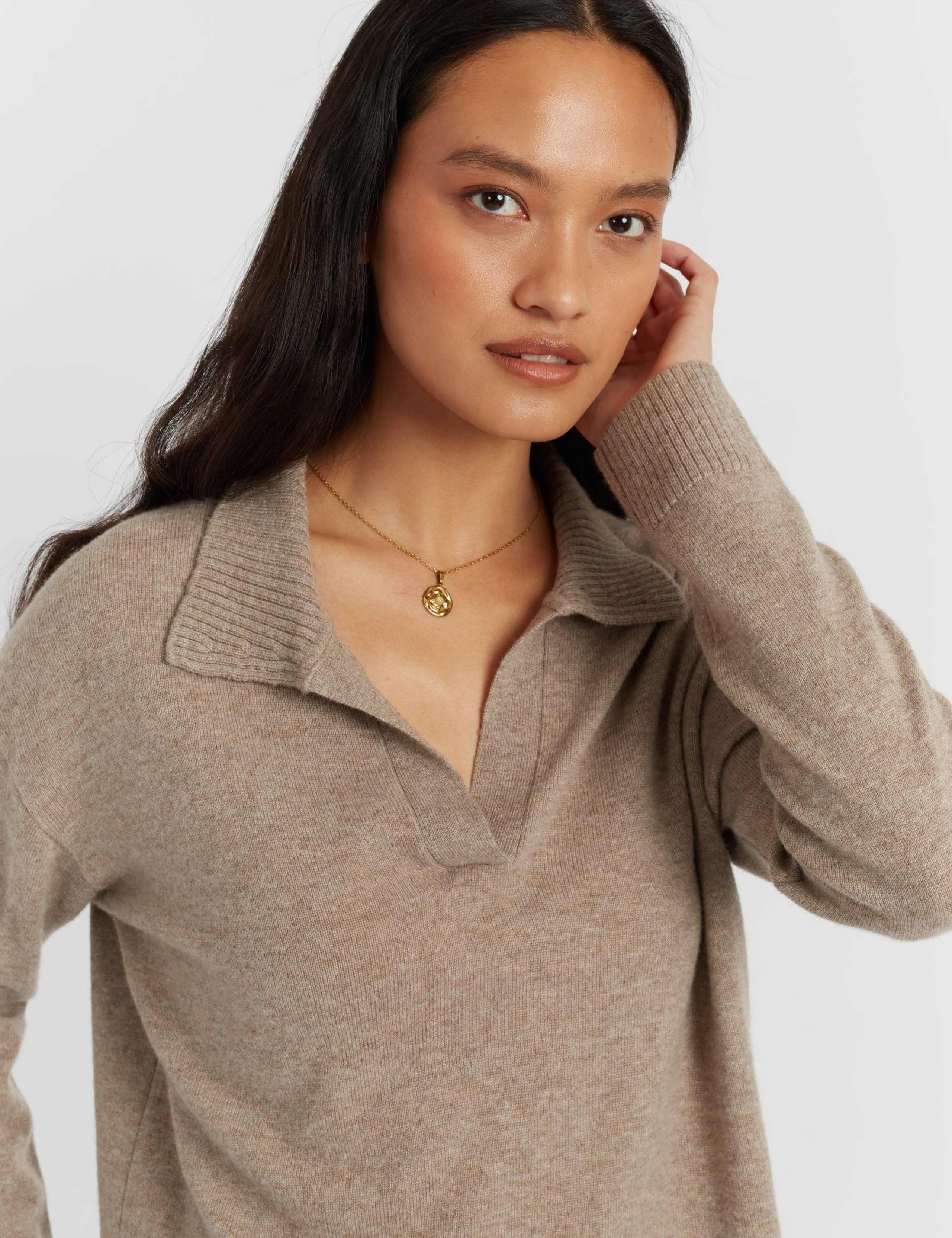 Wool Rich Collared Jumper with Cashmere 4 of 4