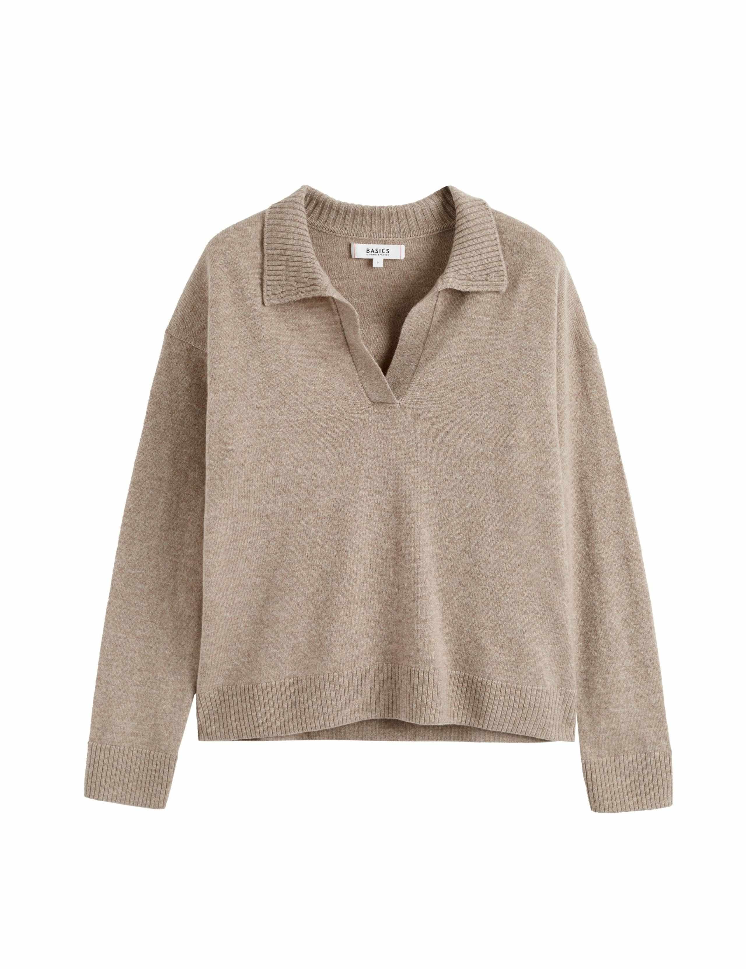 Wool Rich Collared Jumper with Cashmere 2 of 4