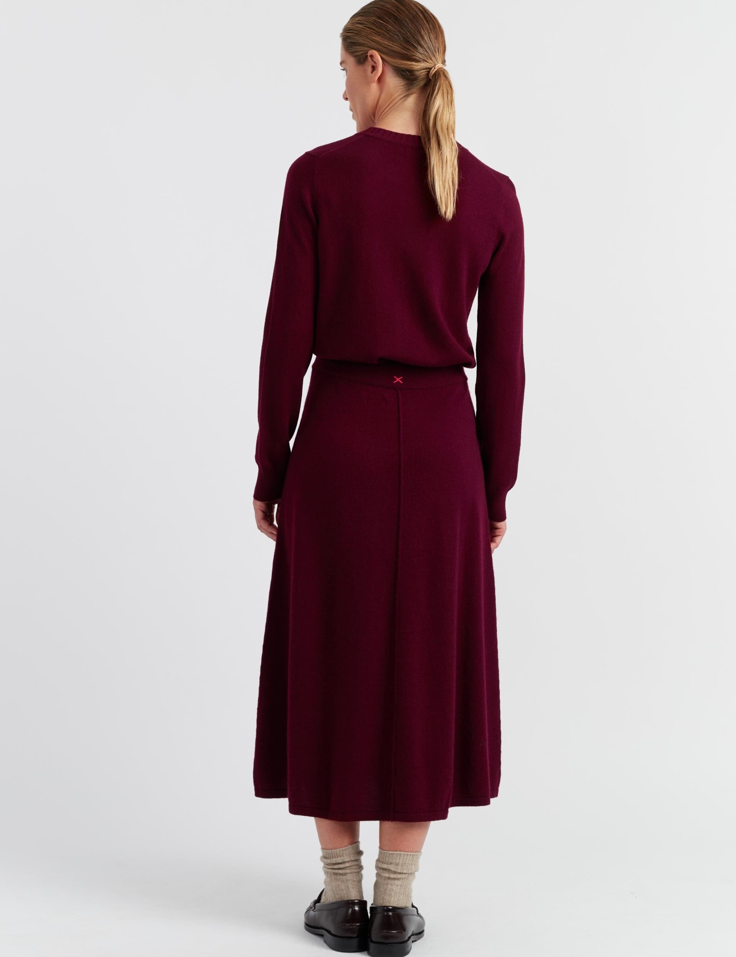 Midi A-Line Skirt with Cashmere 4 of 4