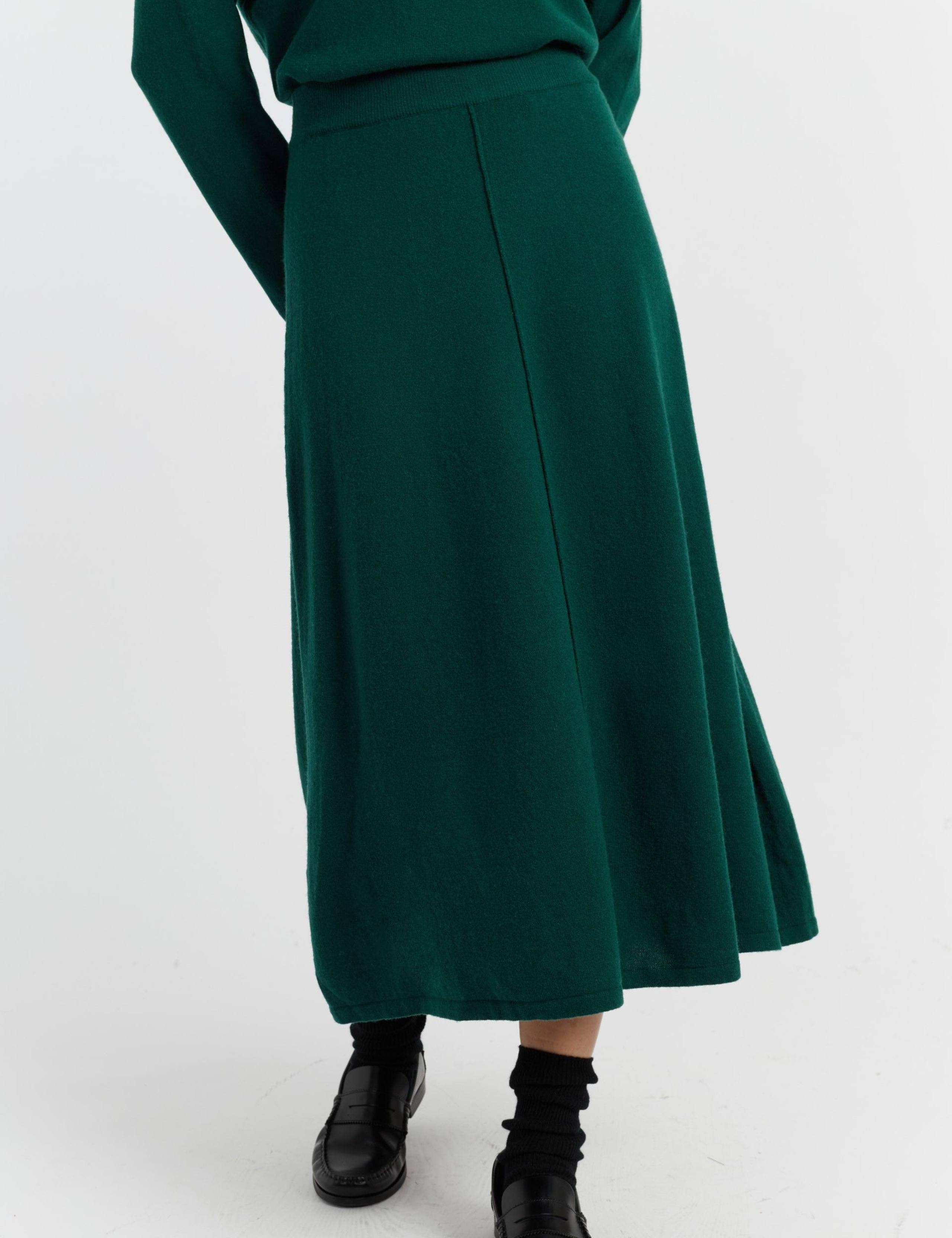 Midi A-Line Skirt with Cashmere 4 of 4