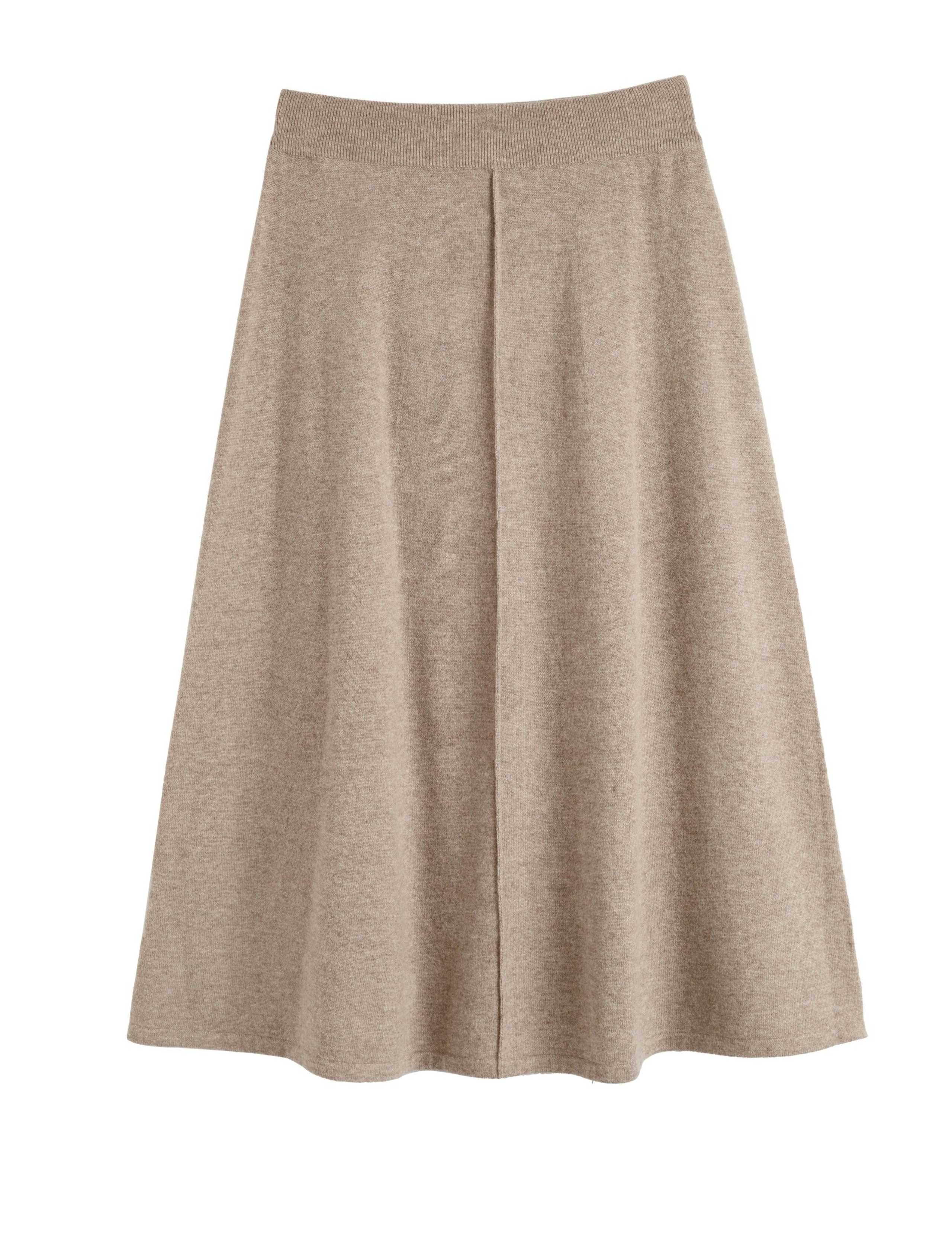Midi A-Line Skirt with Cashmere 2 of 4