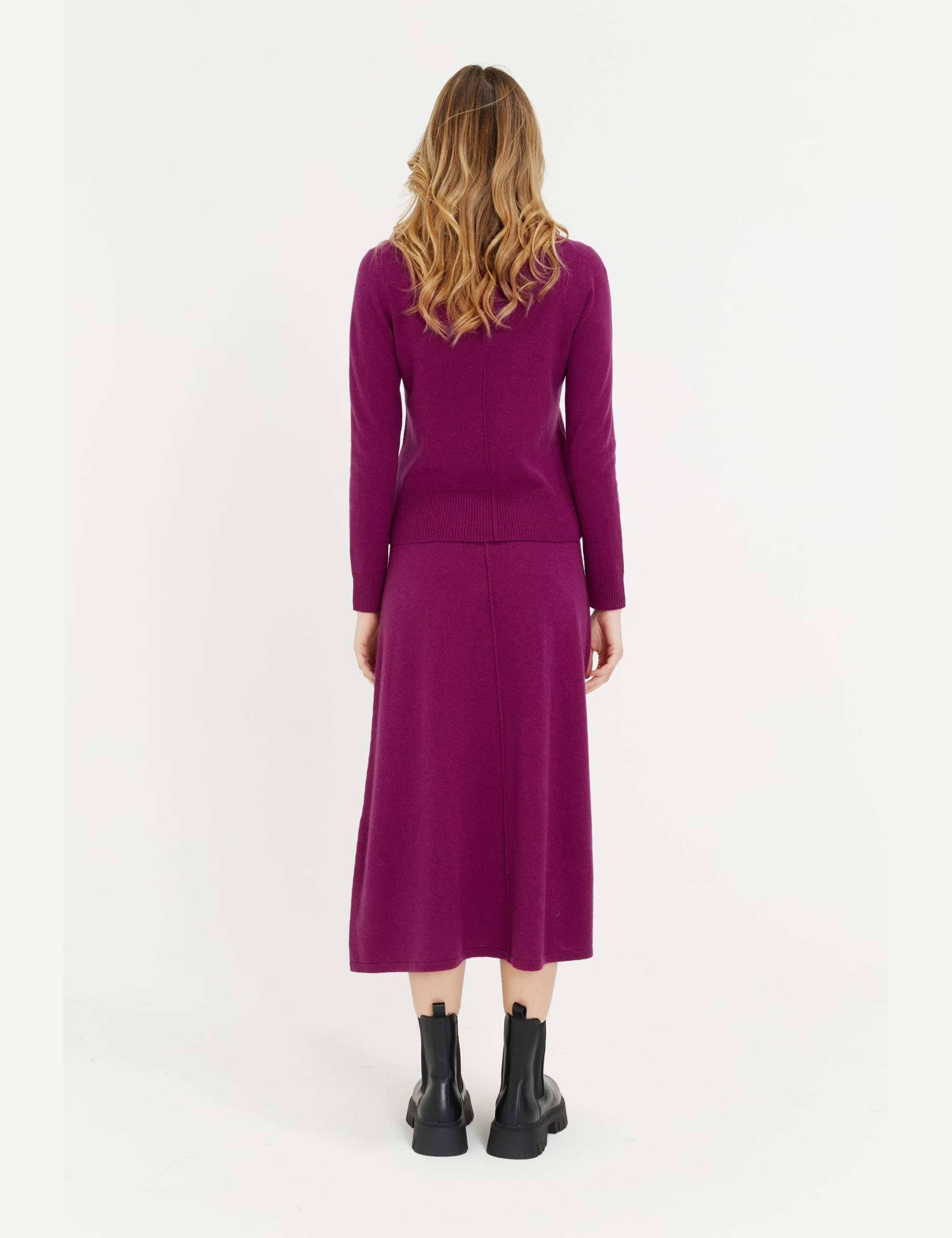 Midi A-Line Skirt with Cashmere 3 of 3