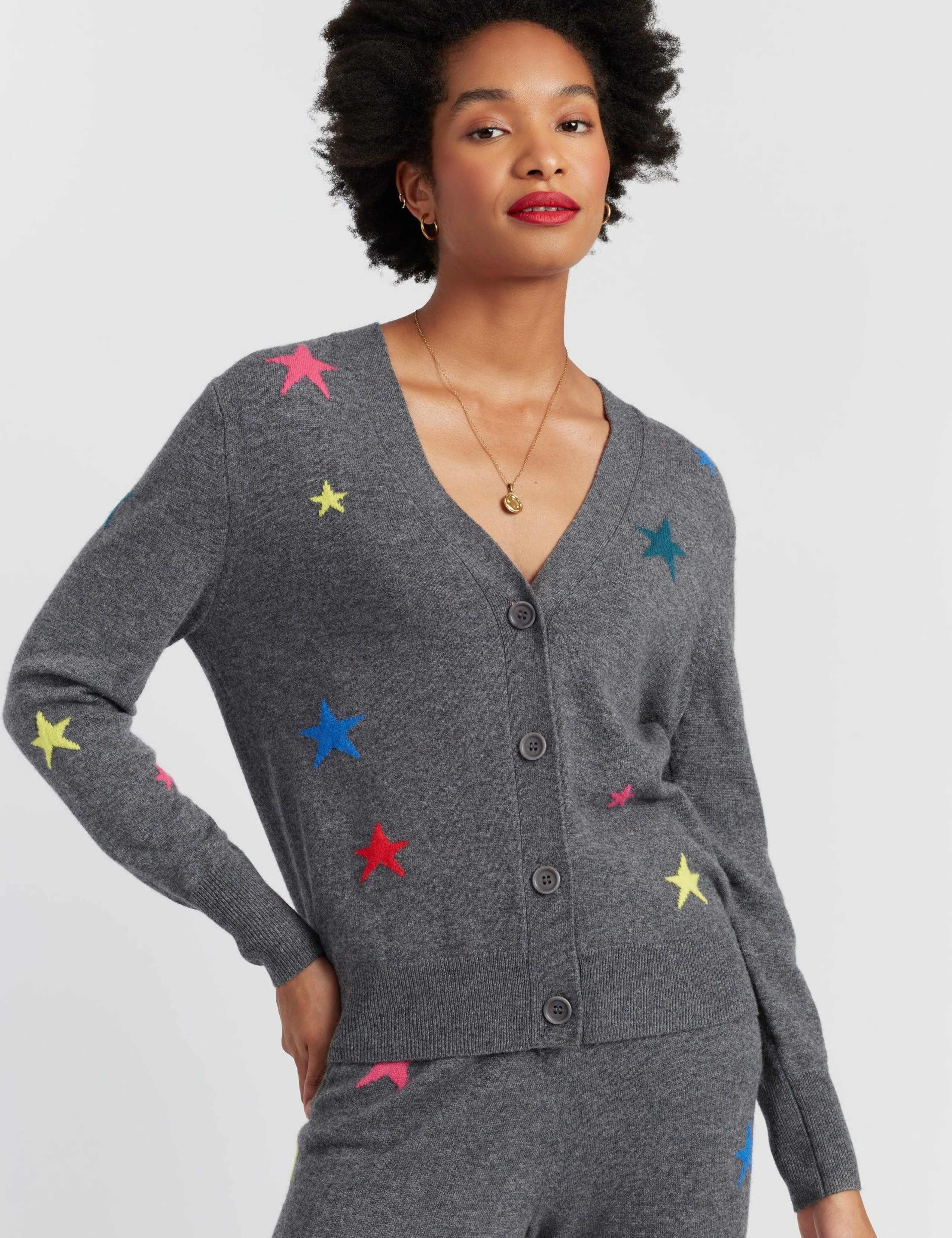 Merino Wool with Cashmere Star Cardigan 5 of 5