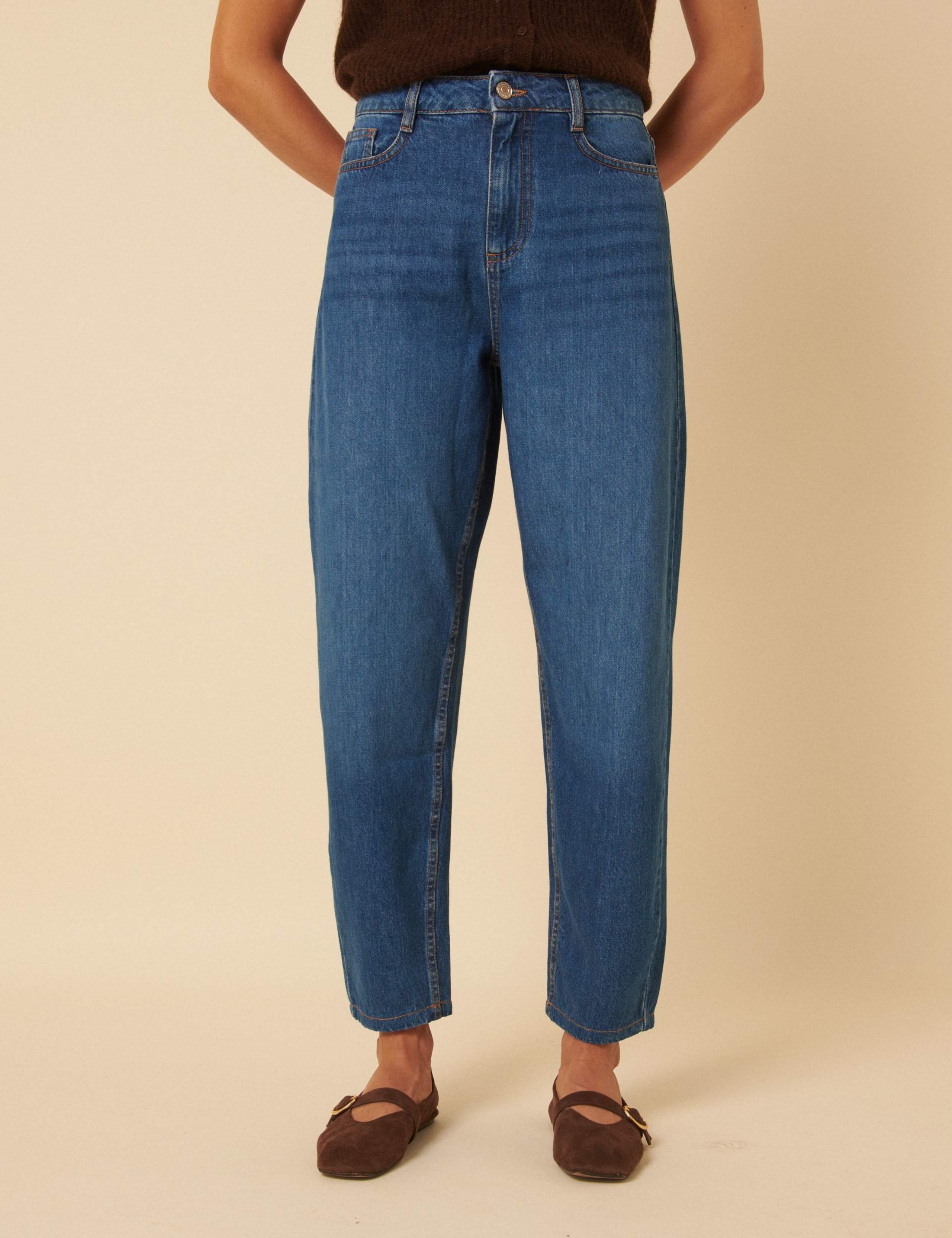 High Waisted Barrel Leg Jeans 2 of 4