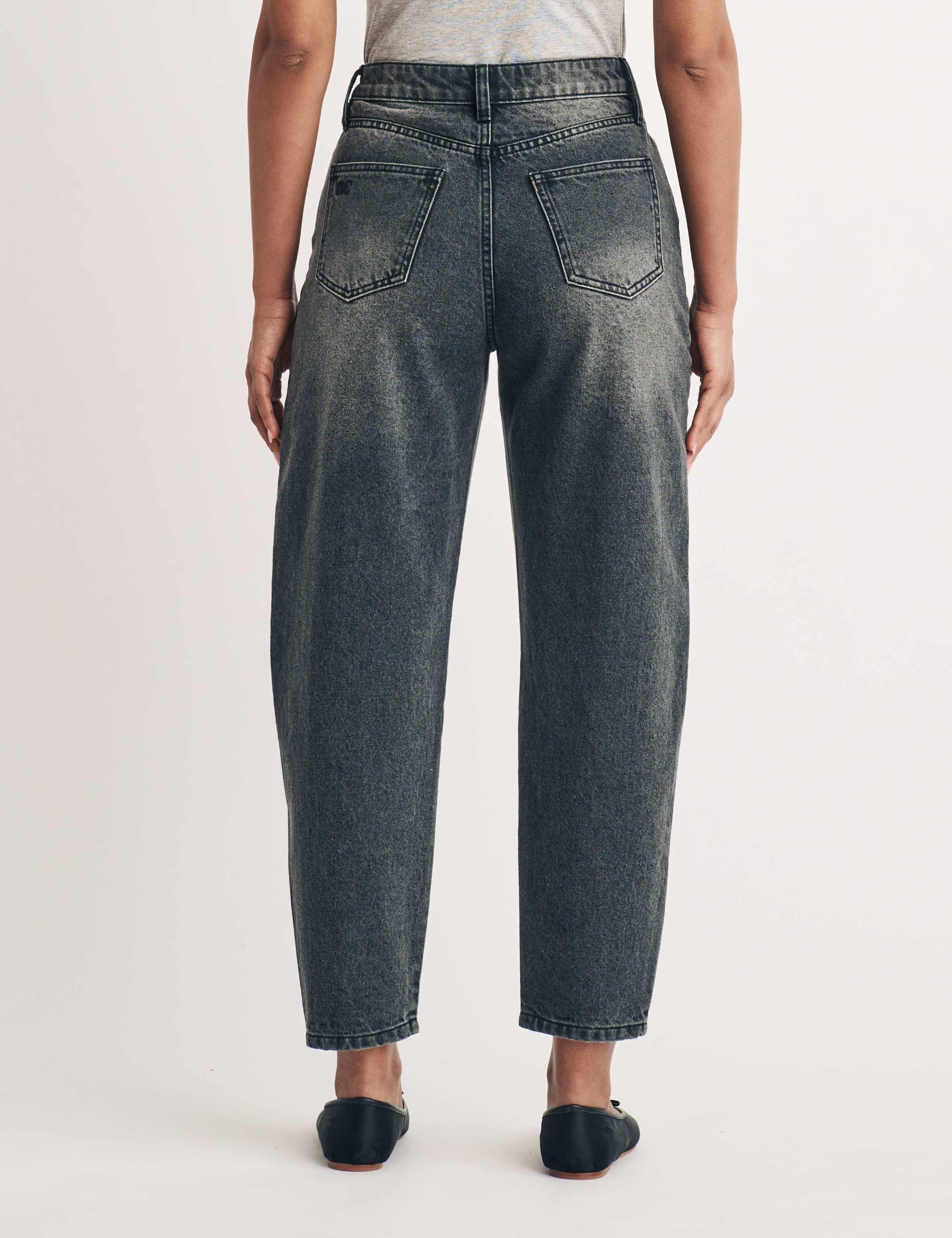 High Waisted Barrel Leg Jeans 3 of 4