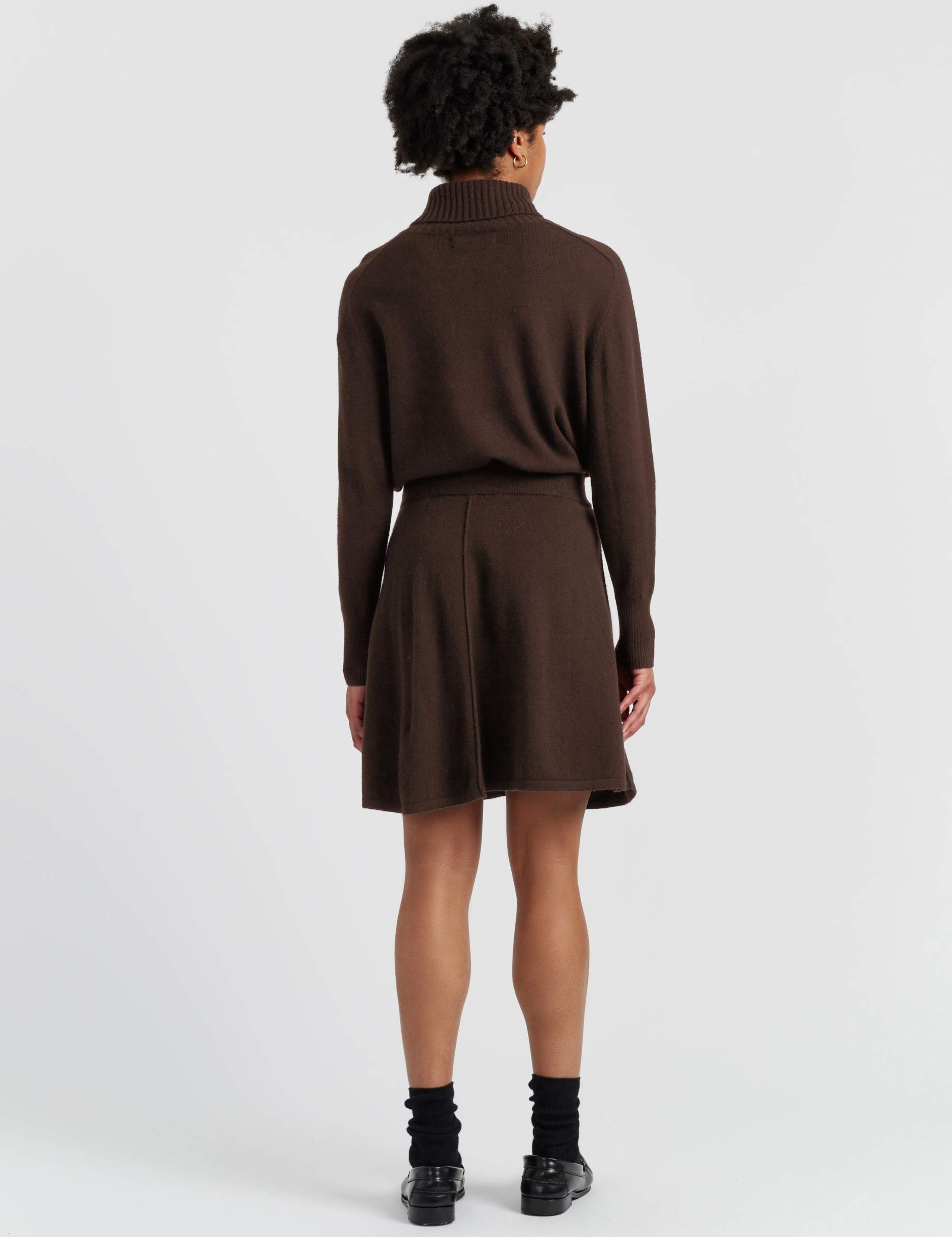 Wool Rich Mini Skater Skirt with Cashmere 3 of 4