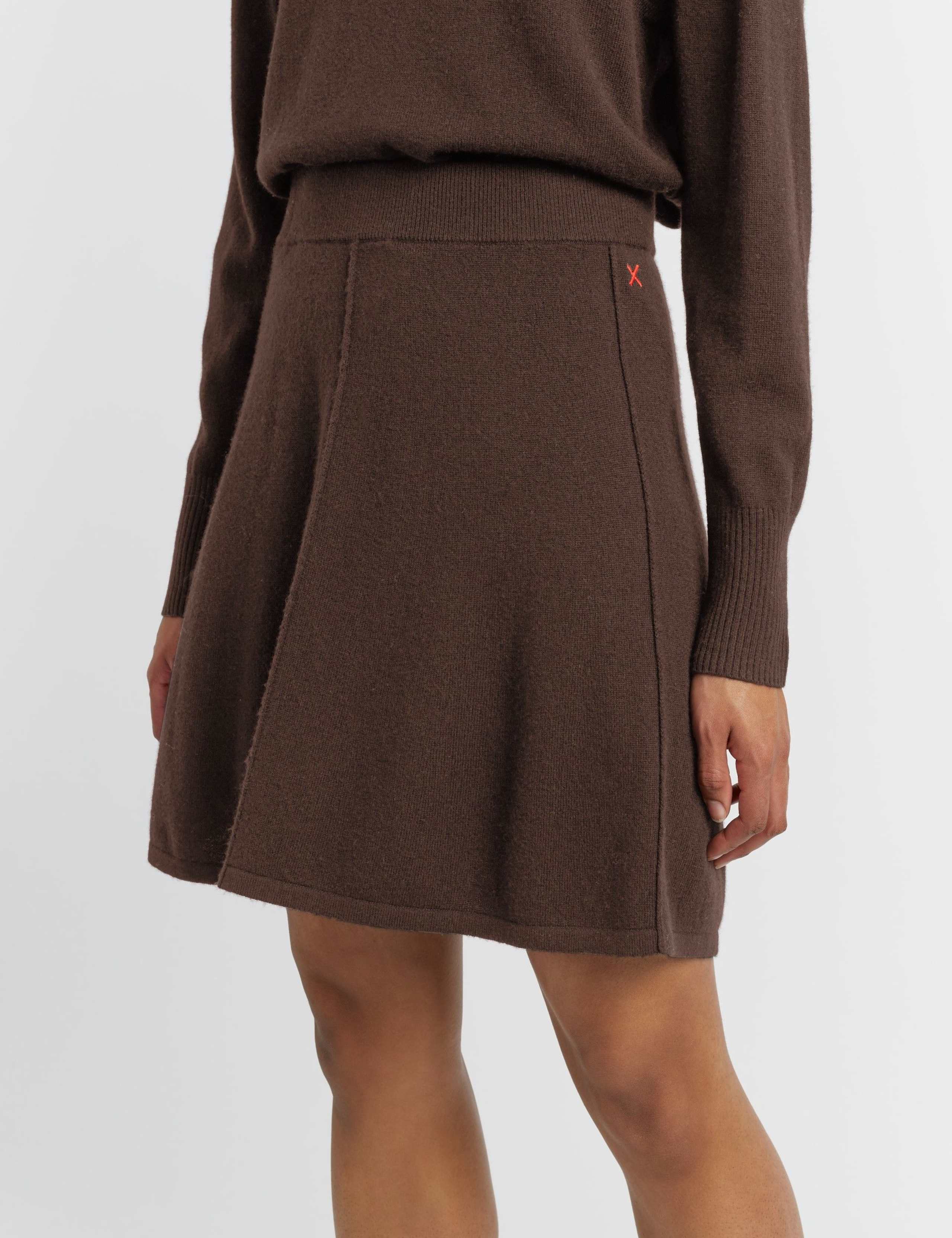 Wool Rich Mini Skater Skirt with Cashmere 4 of 4