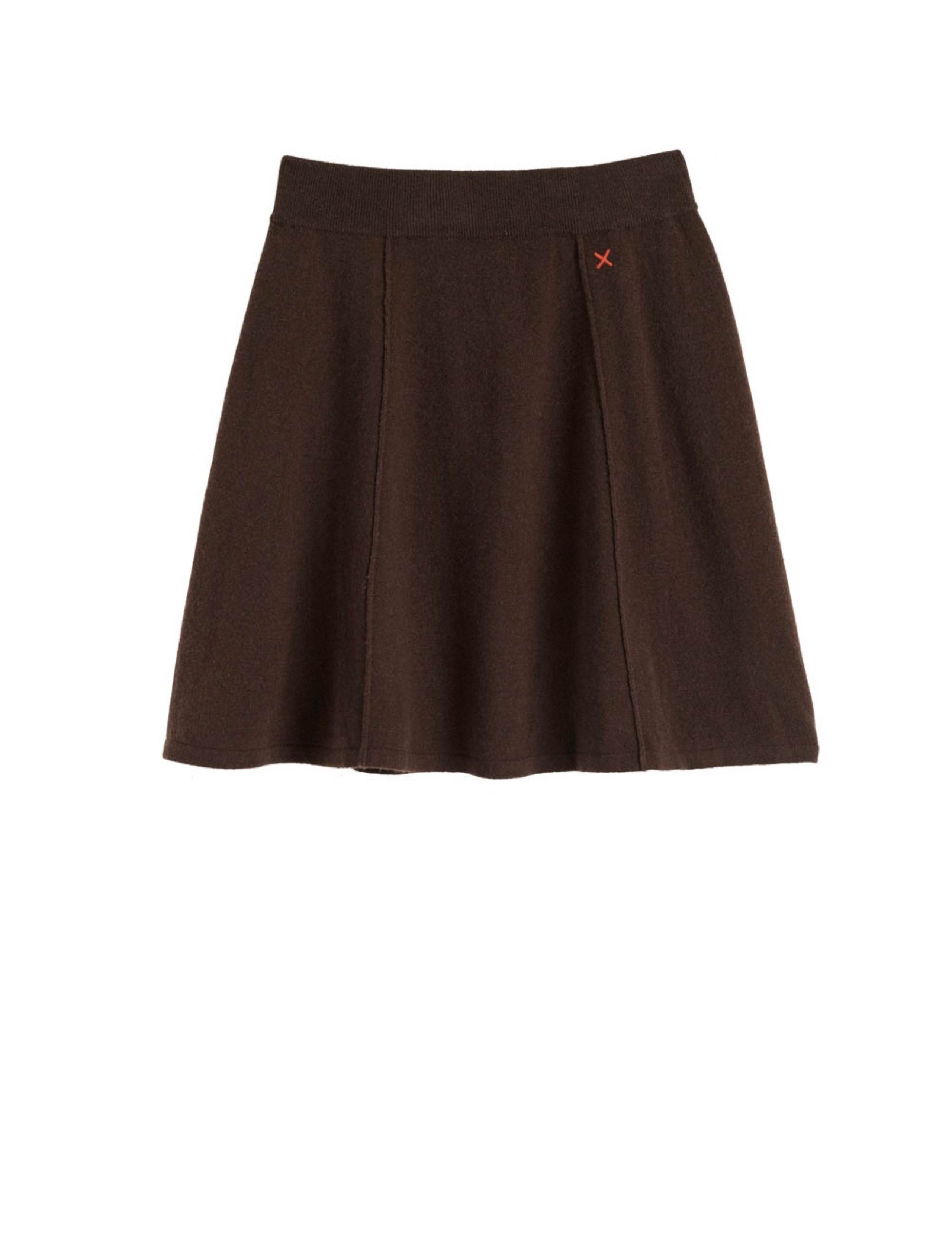 Wool Rich Mini Skater Skirt with Cashmere 2 of 4