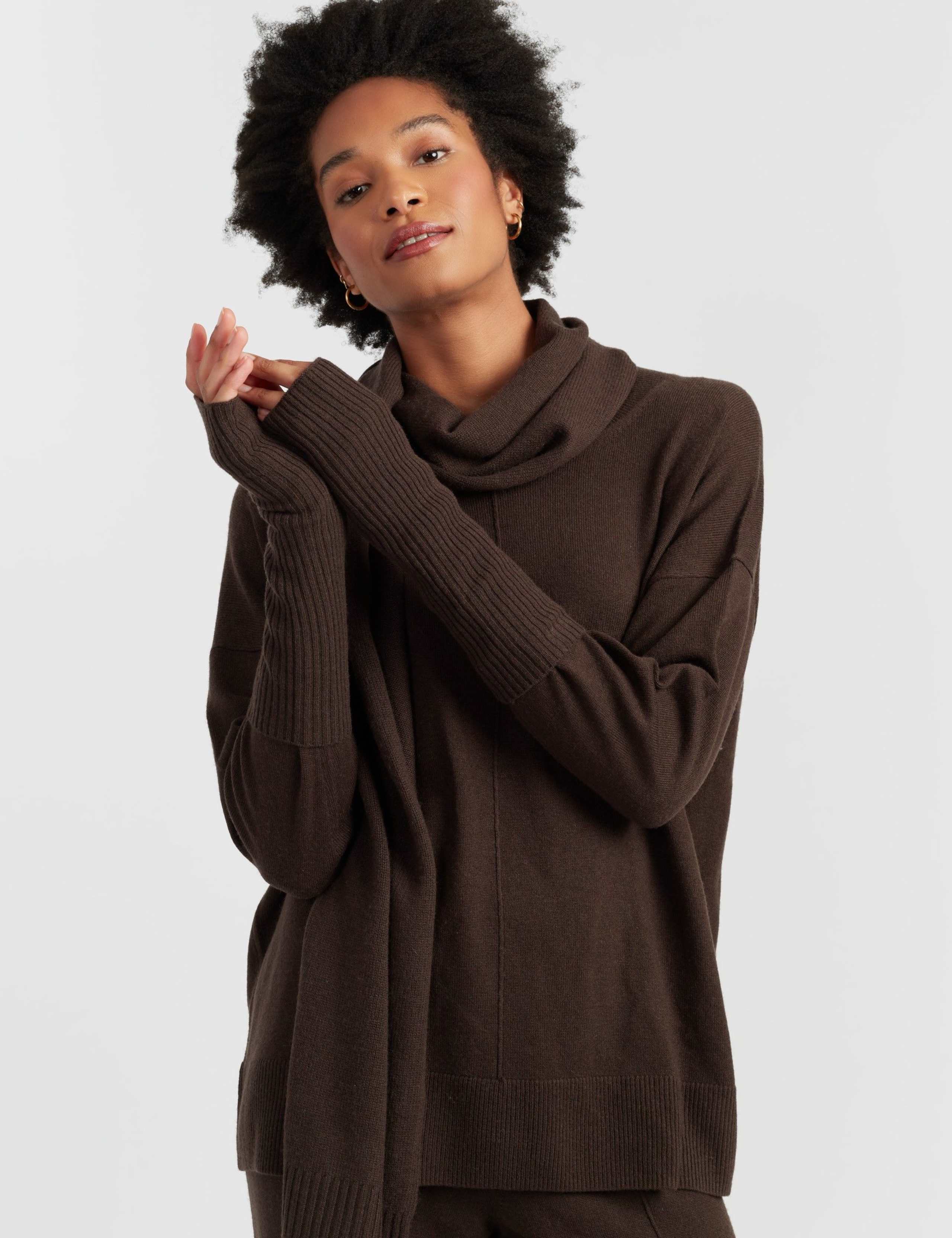 Wool Rich Fingerless Gloves With Cashmere 1 of 2