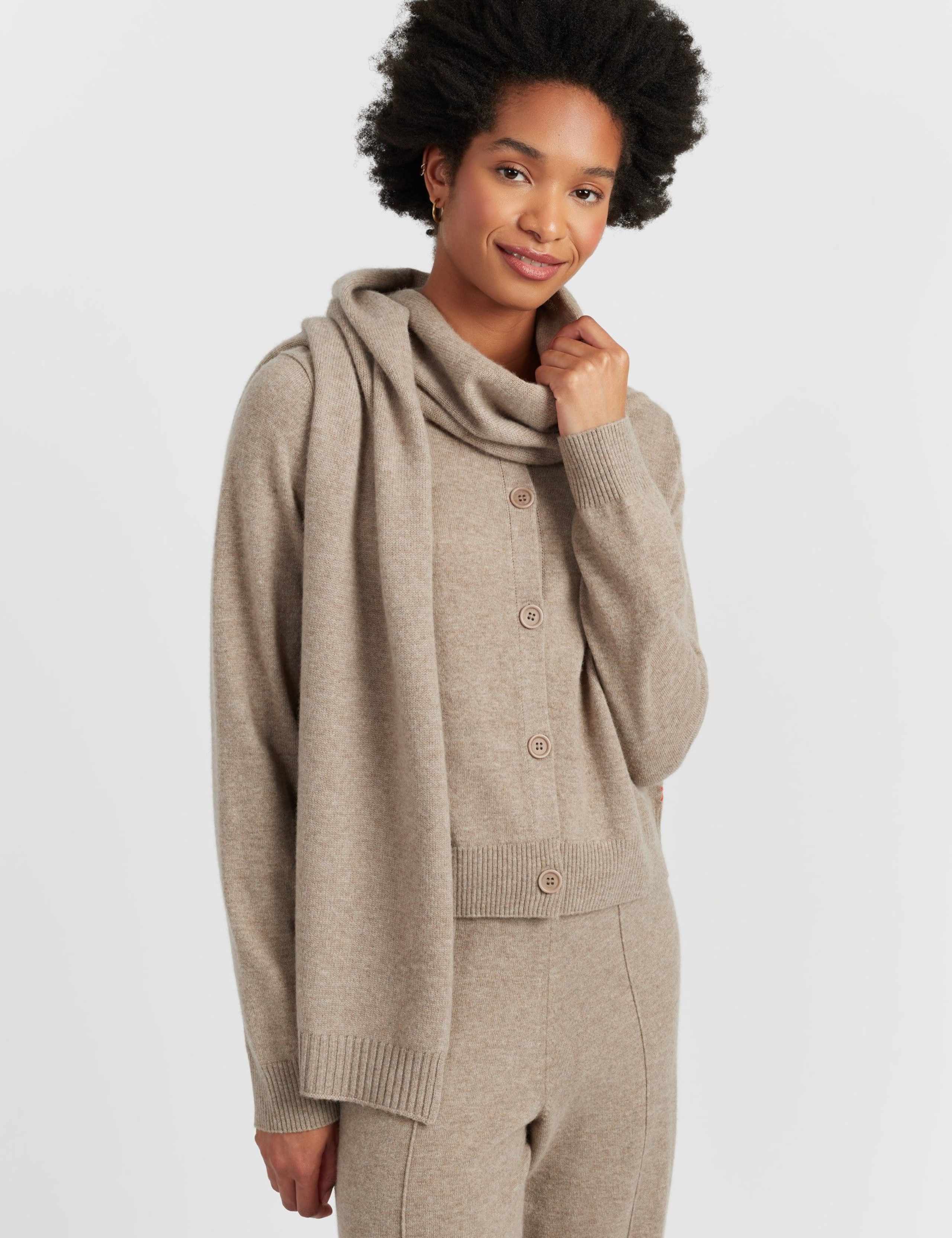 Wool Rich With Cashmere Knitted Scarf 1 of 2