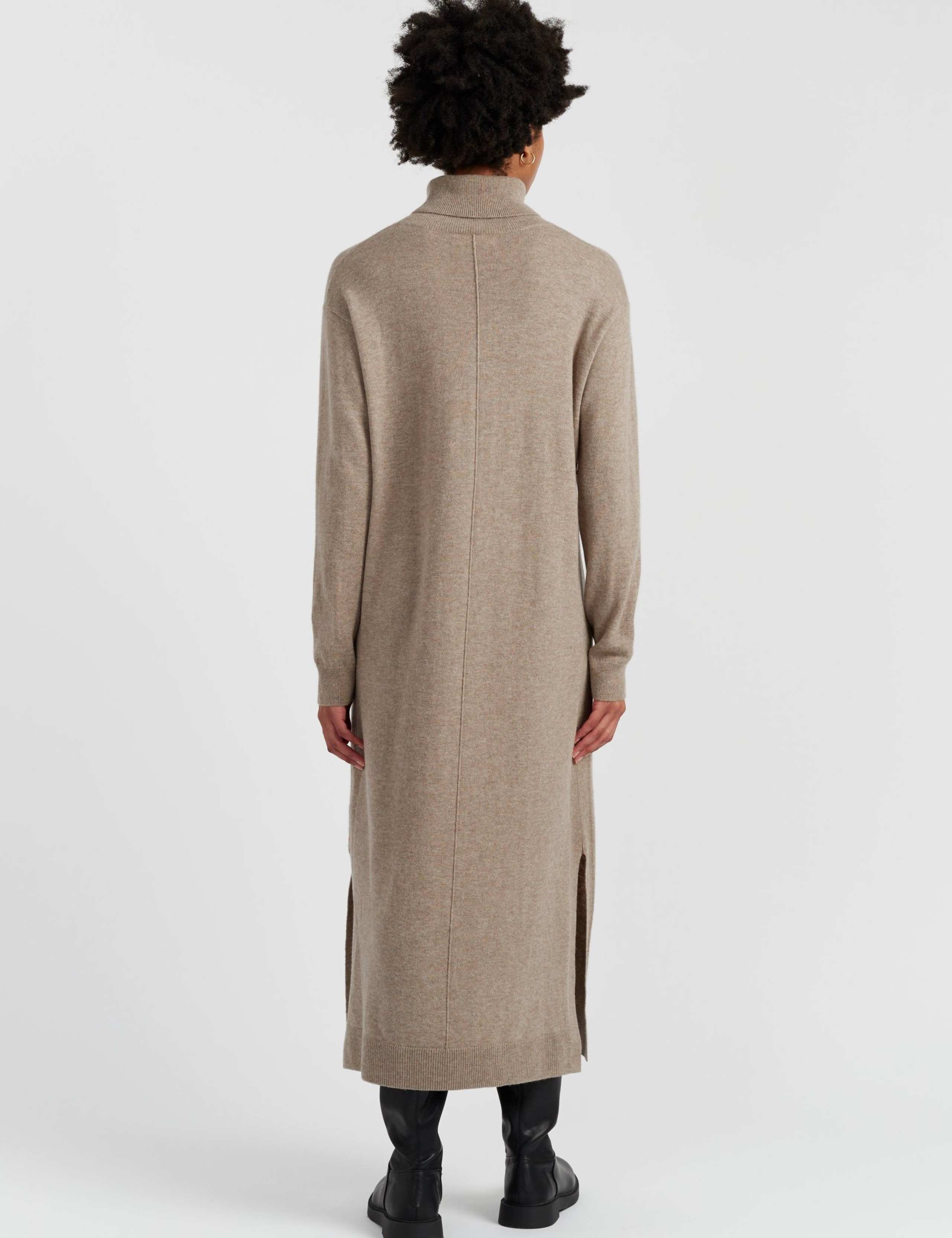 Wool Rich Roll Neck Midi Jumper Dress 3 of 3