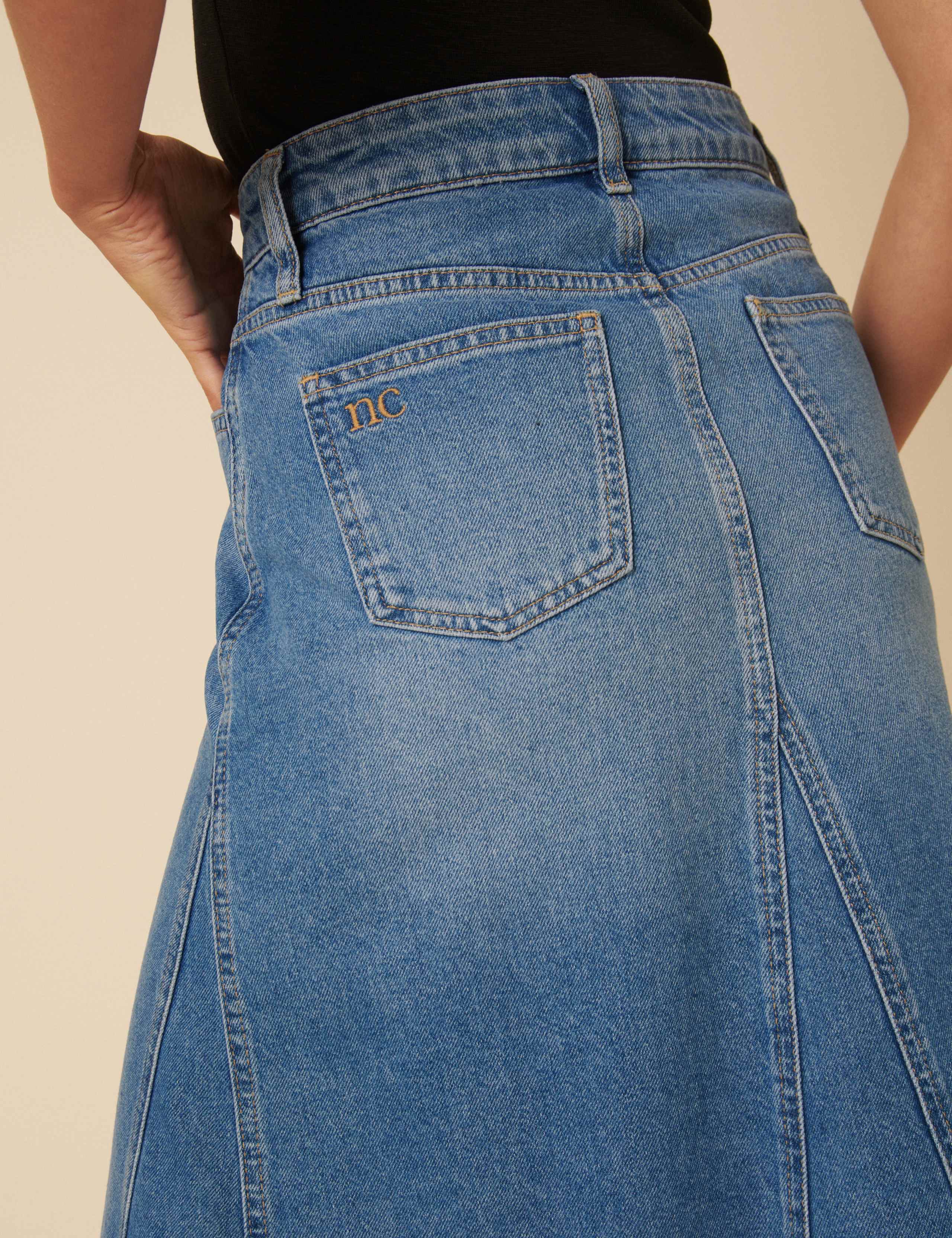 Denim Midi Skirt 7 of 7
