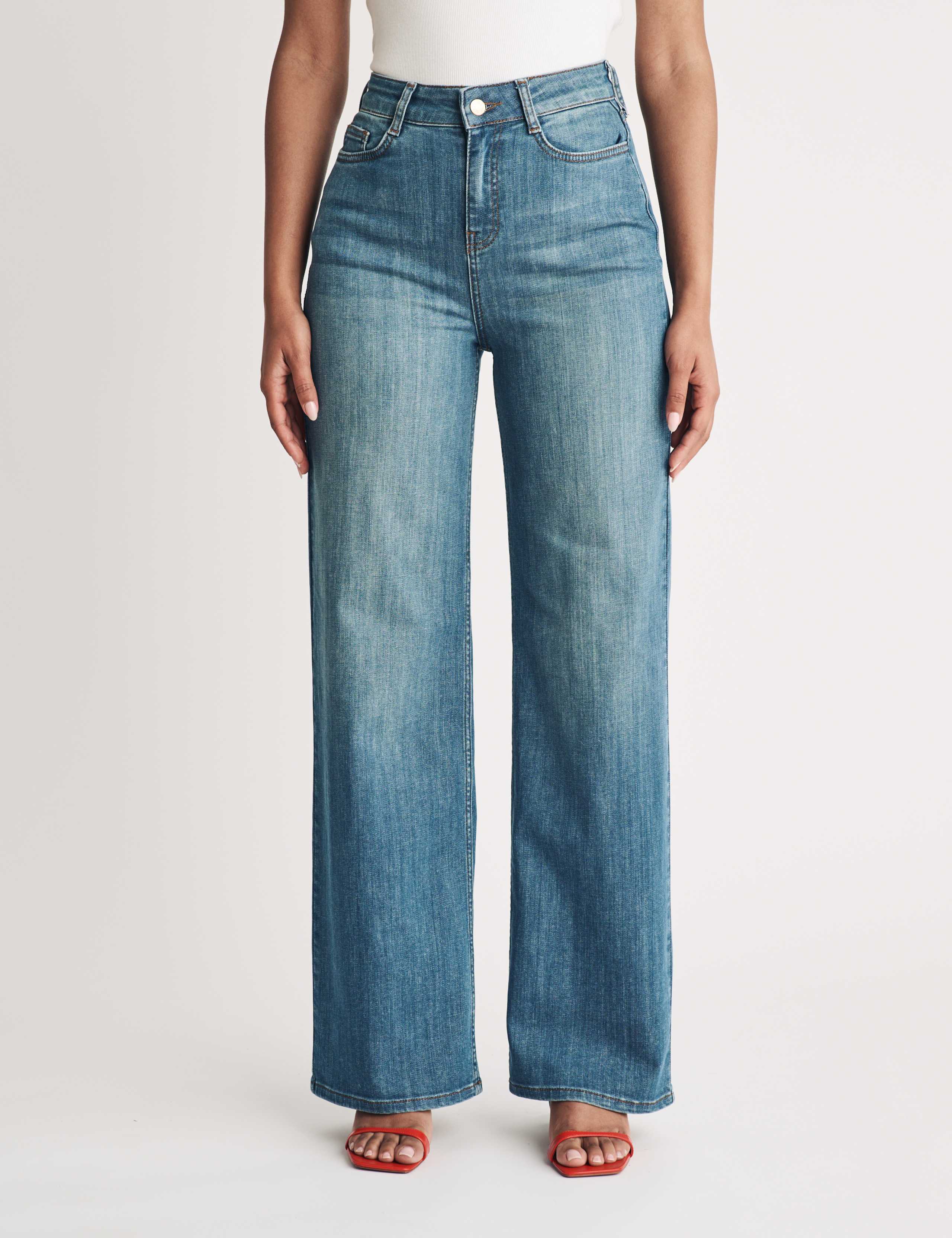 High Waist Wide Leg Jeans main image 1
