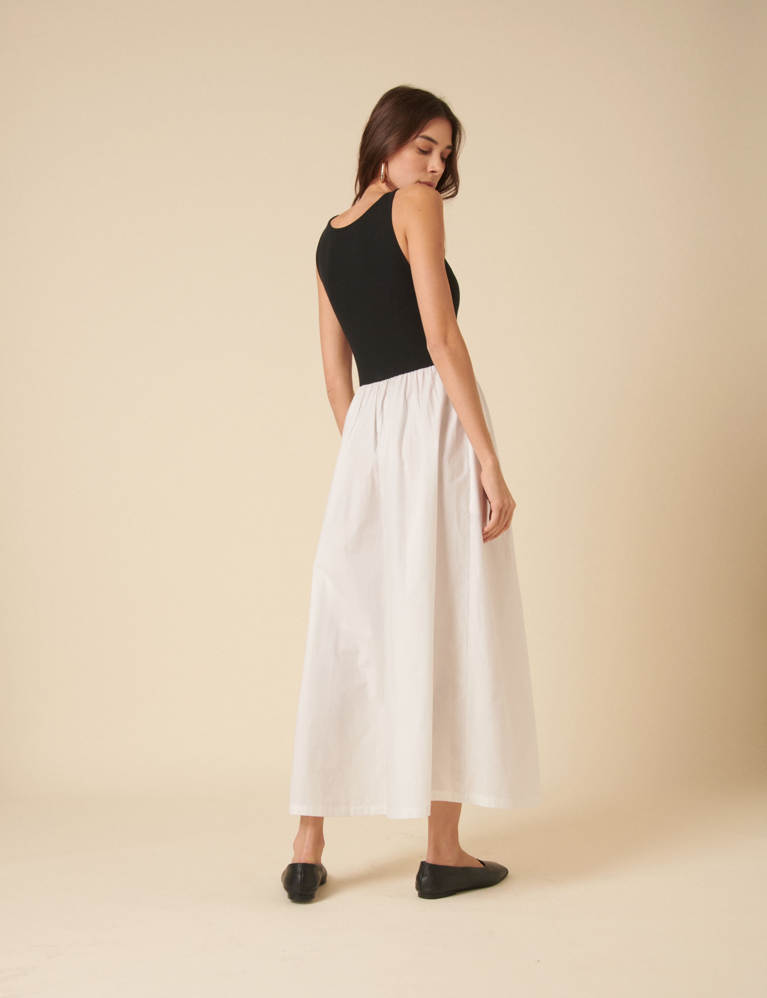 Cotton Rich Midi Skater Dress 3 of 4