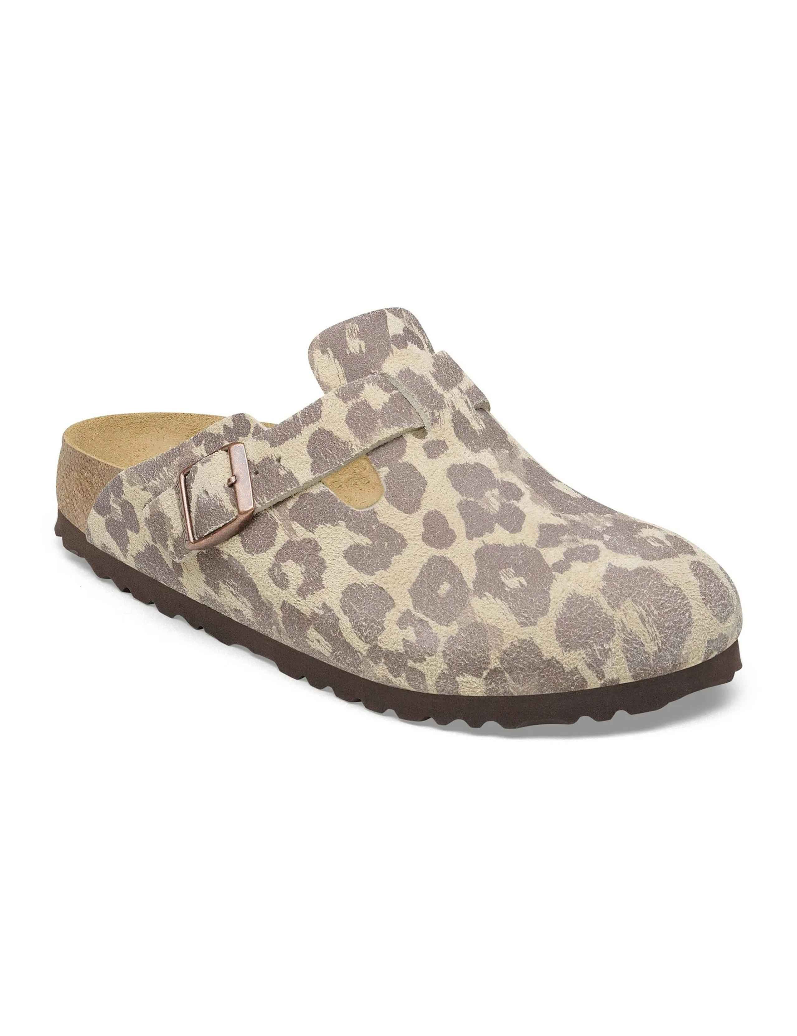 Boston Suede Animal Print Footbed Mules 2 of 3