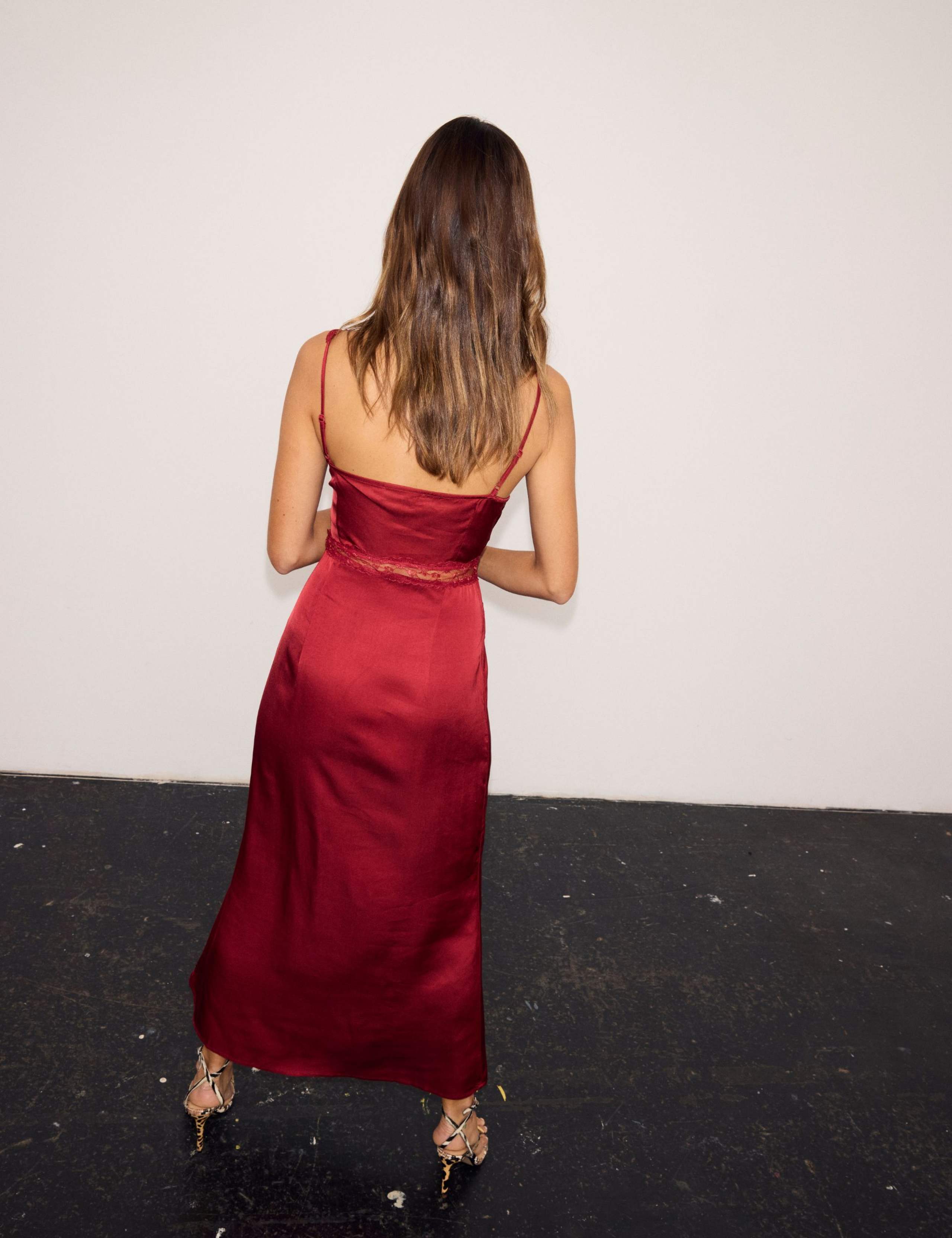 Lace V-Neck Maxi Slip Dress 3 of 5