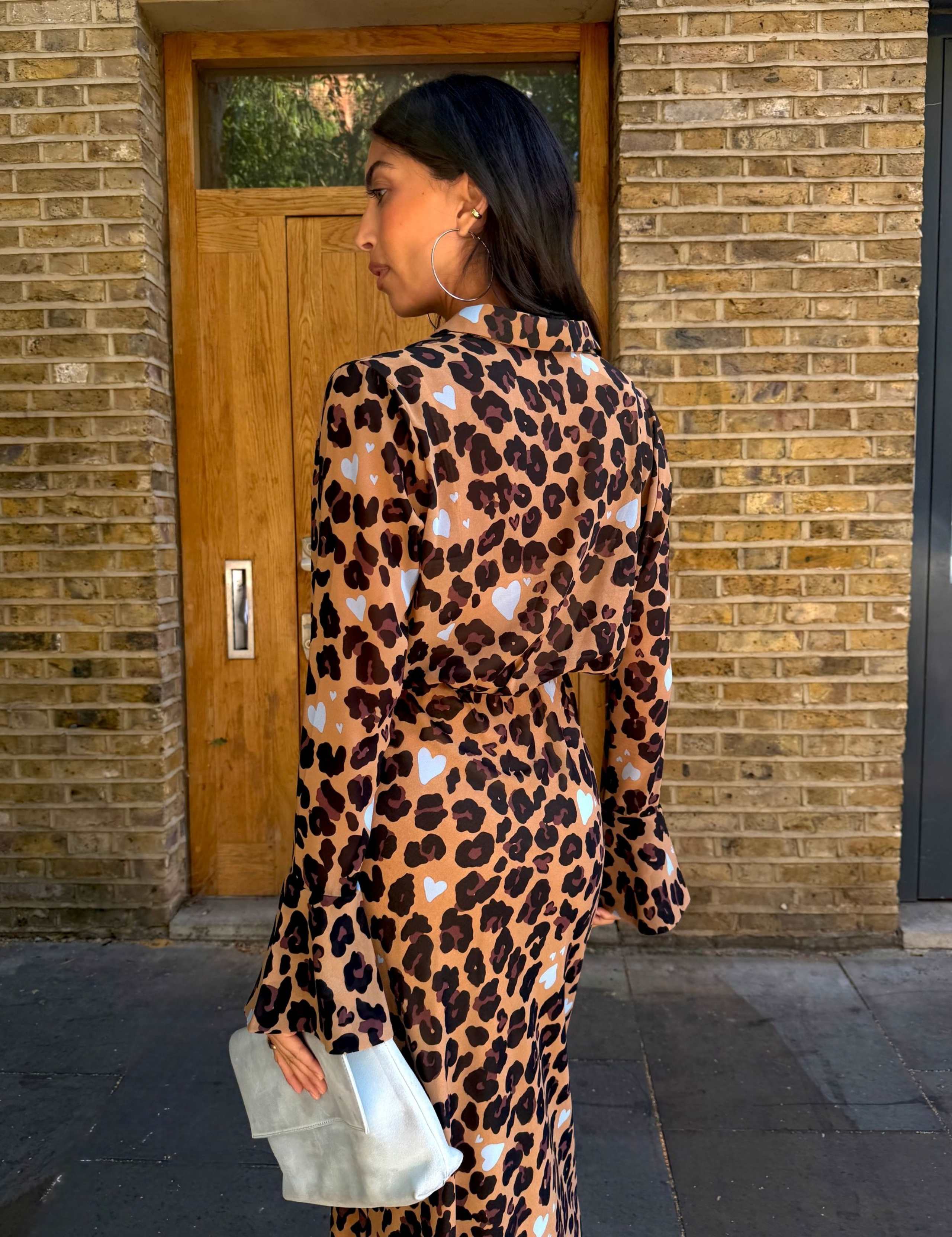 Cherry Leopard Print Maxi Waisted Dress 4 of 4