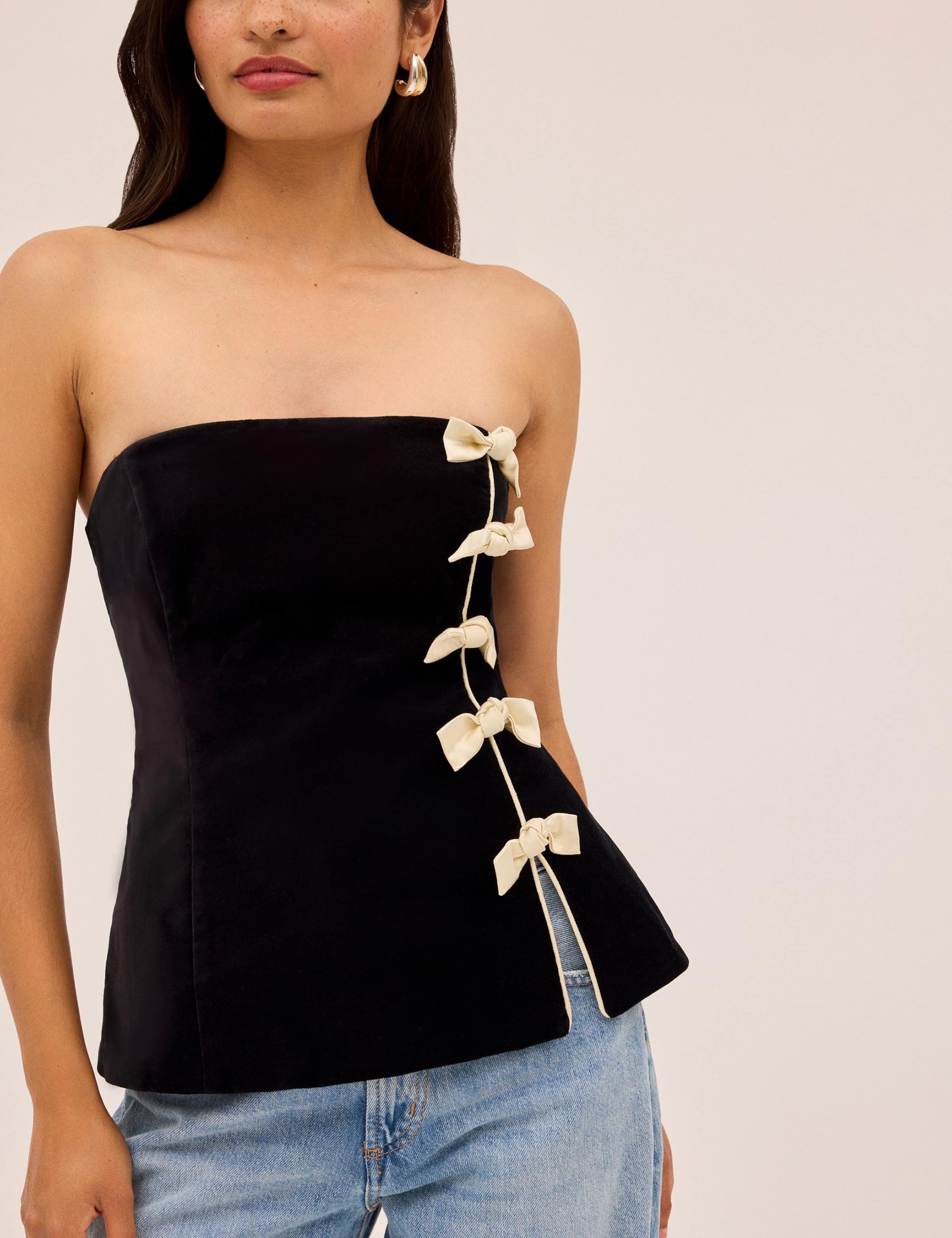 Velvet Bow Bandeau Top 4 of 4