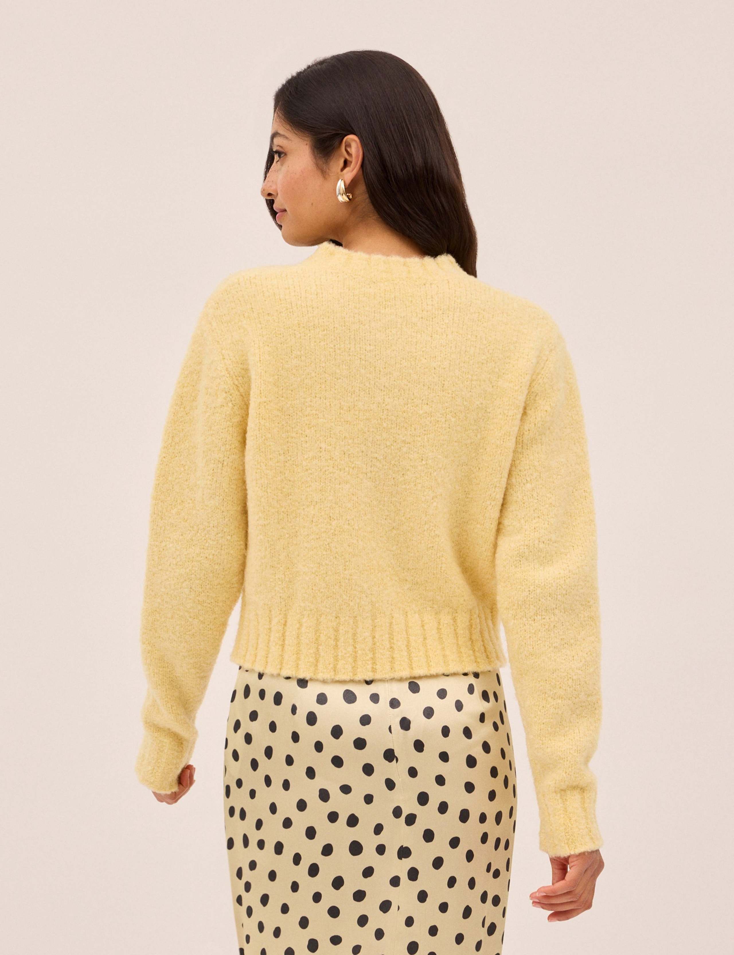 Bouclé Button Front Relaxed Cardigan 4 of 4