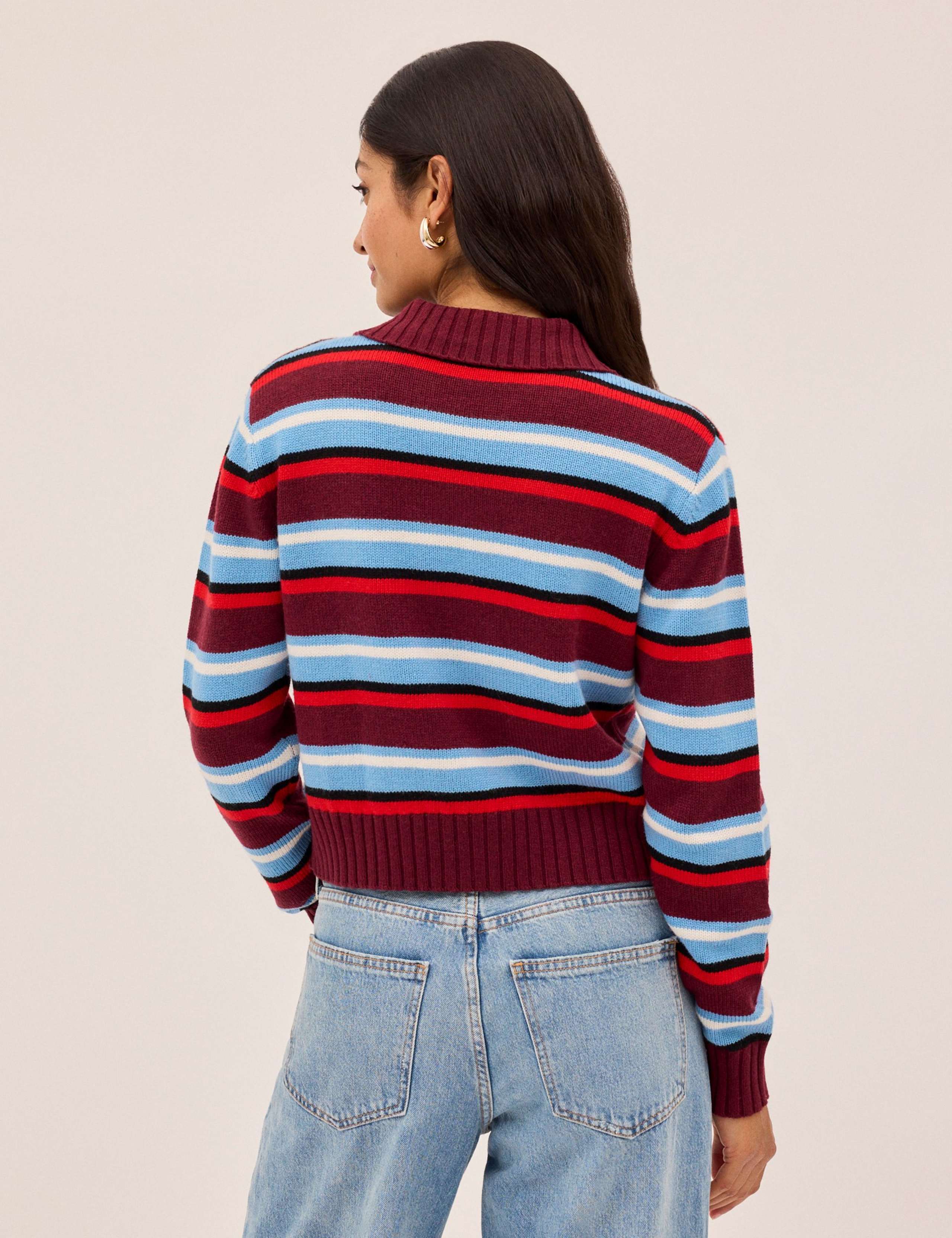 Collared Relaxed Cardigan with Wool 3 of 4