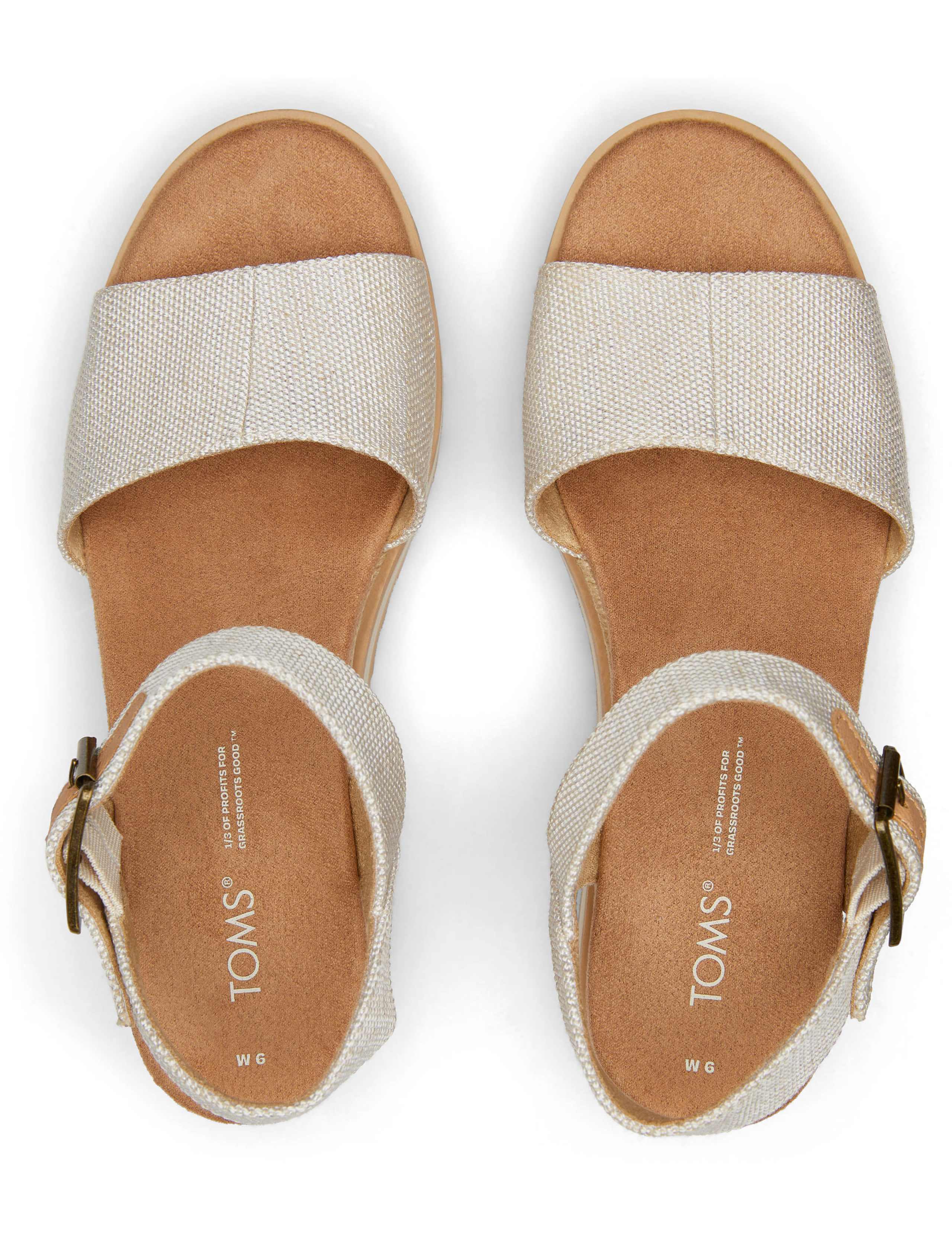 Canvas Buckle Ankle Strap Wedge Espadrilles 3 of 5
