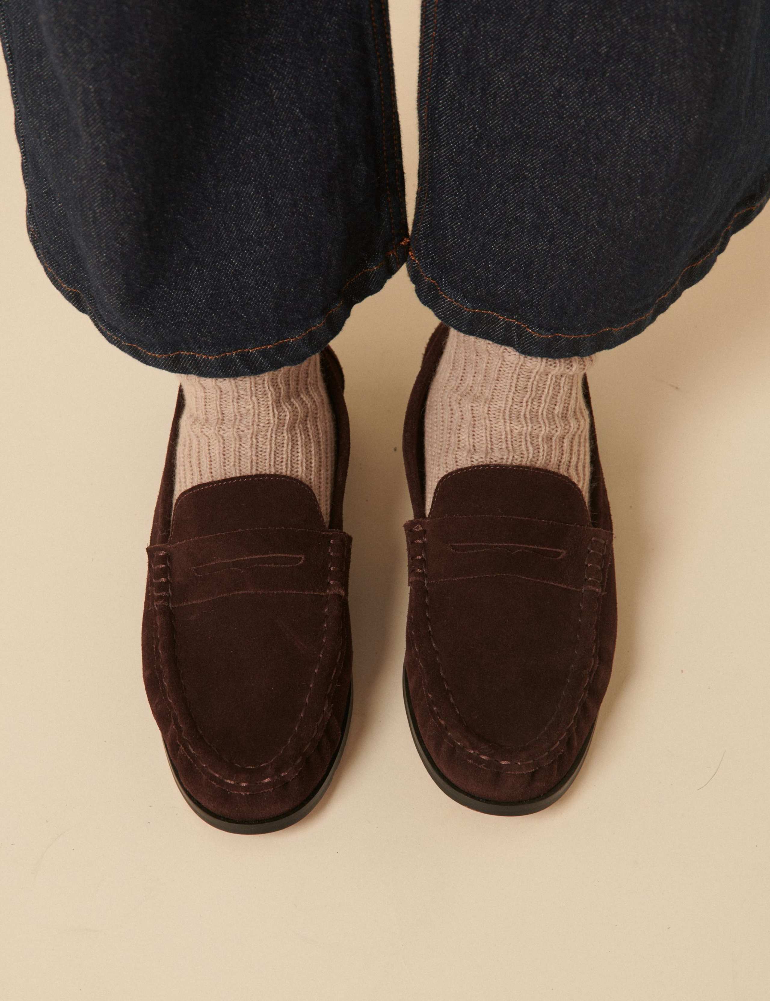 Suede Slip On Flat Loafers 3 of 6