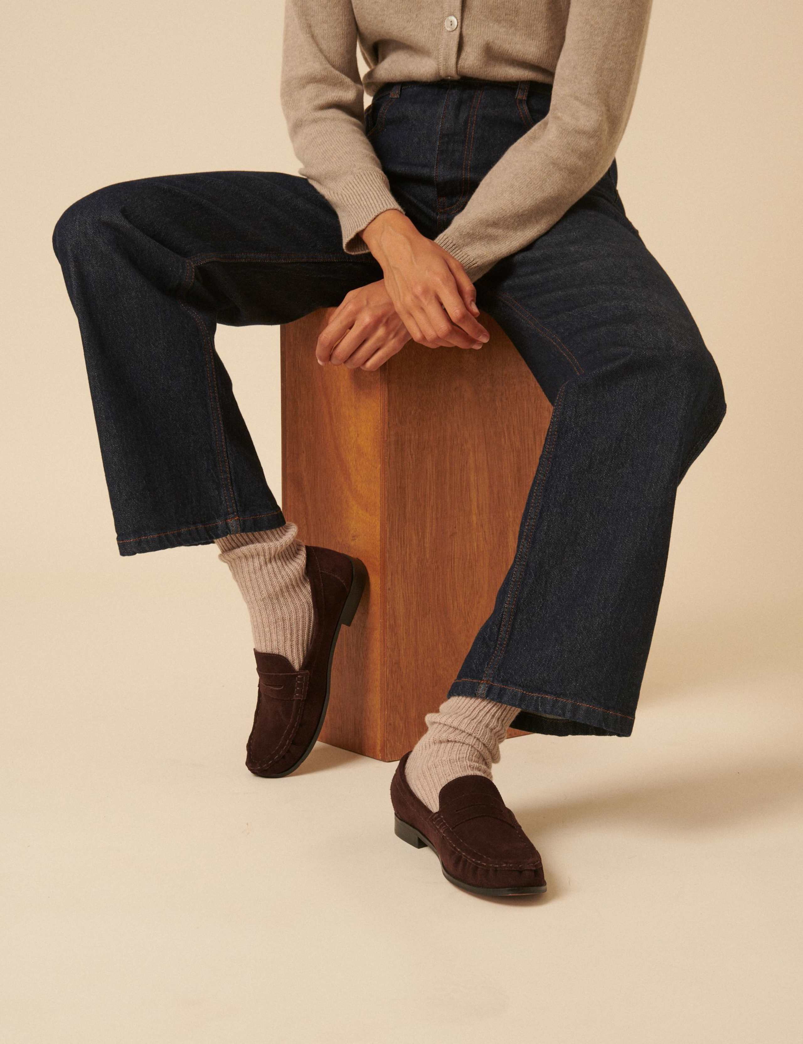 Suede Slip On Flat Loafers 5 of 6