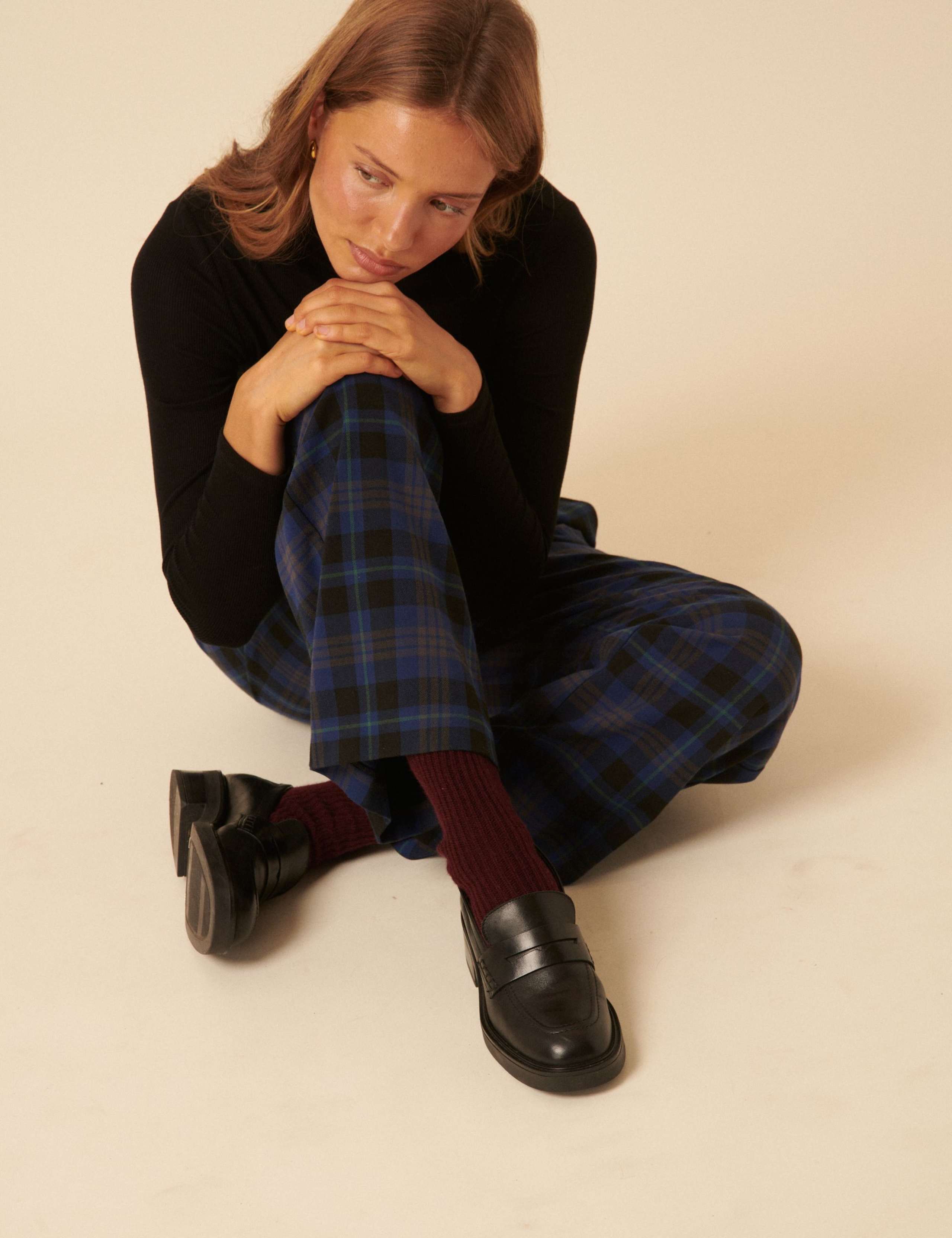 Leather Chunky Block Heel Loafers 5 of 6