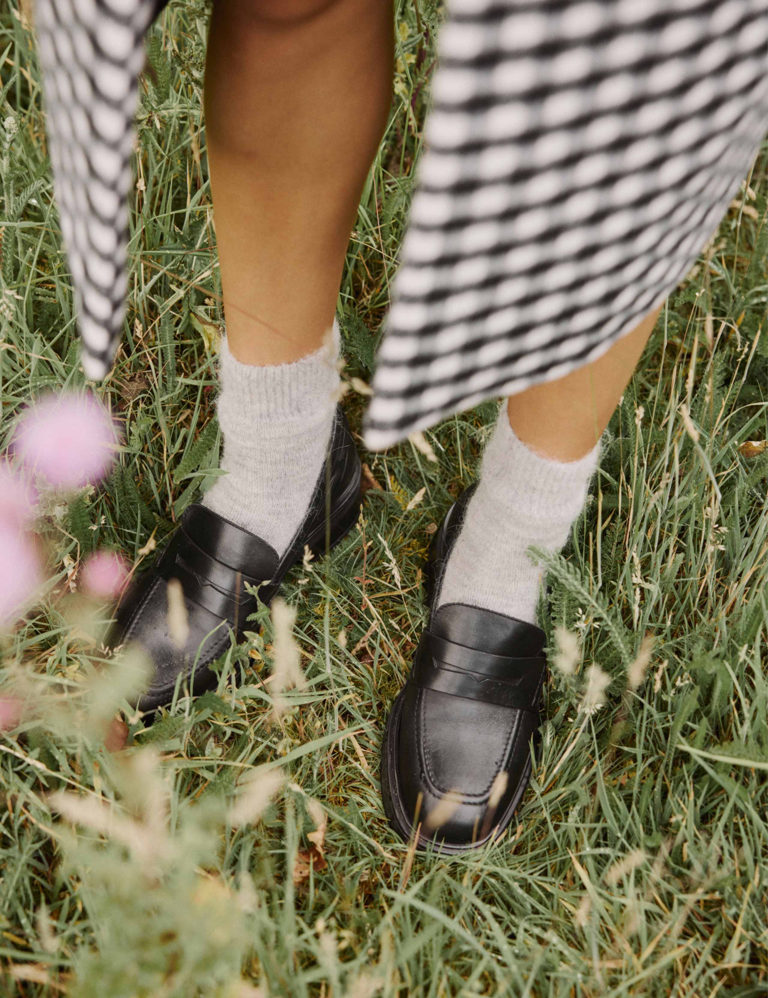 Leather Chunky Block Heel Loafers 6 of 6