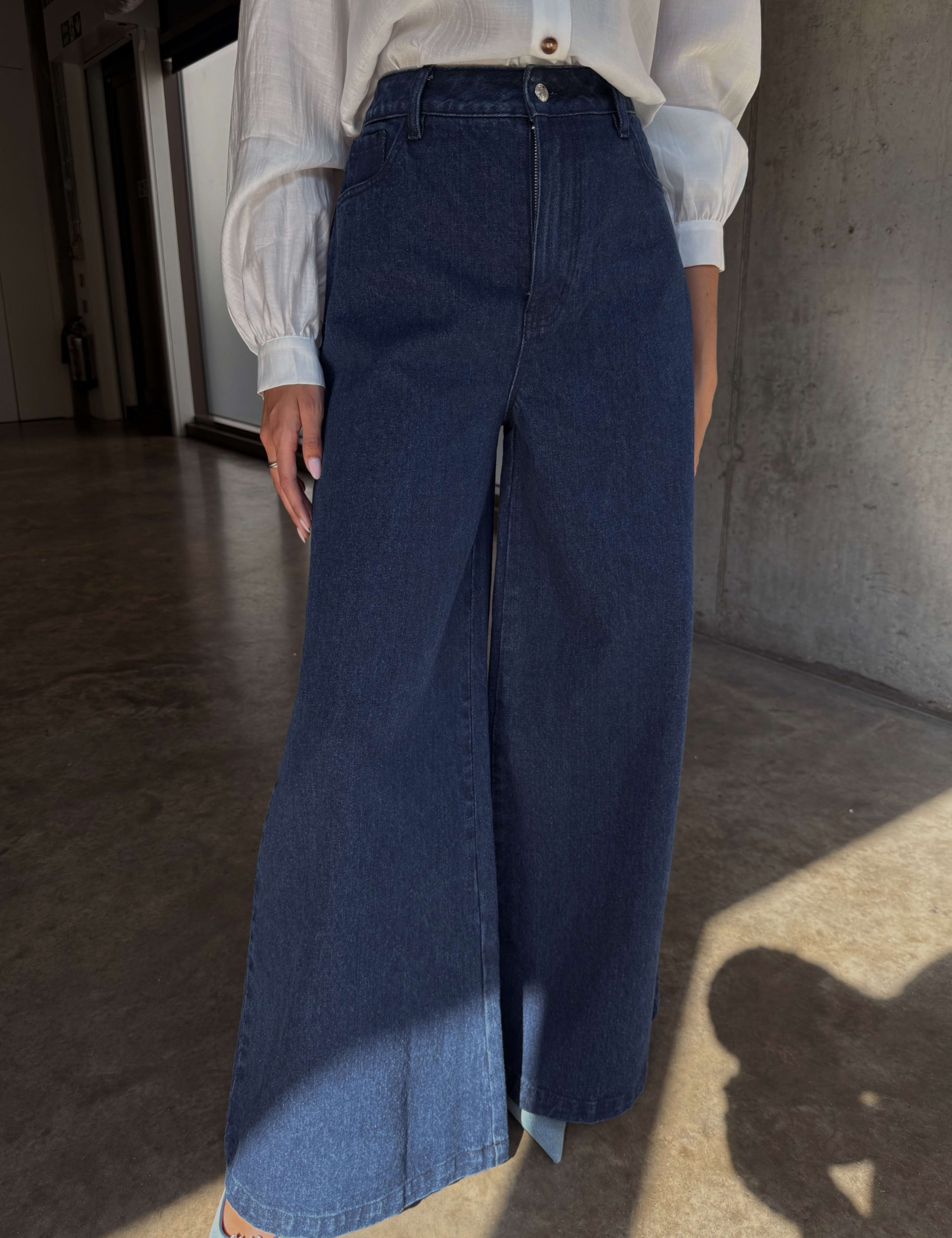 High Waisted Palazzo Jeans 3 of 7