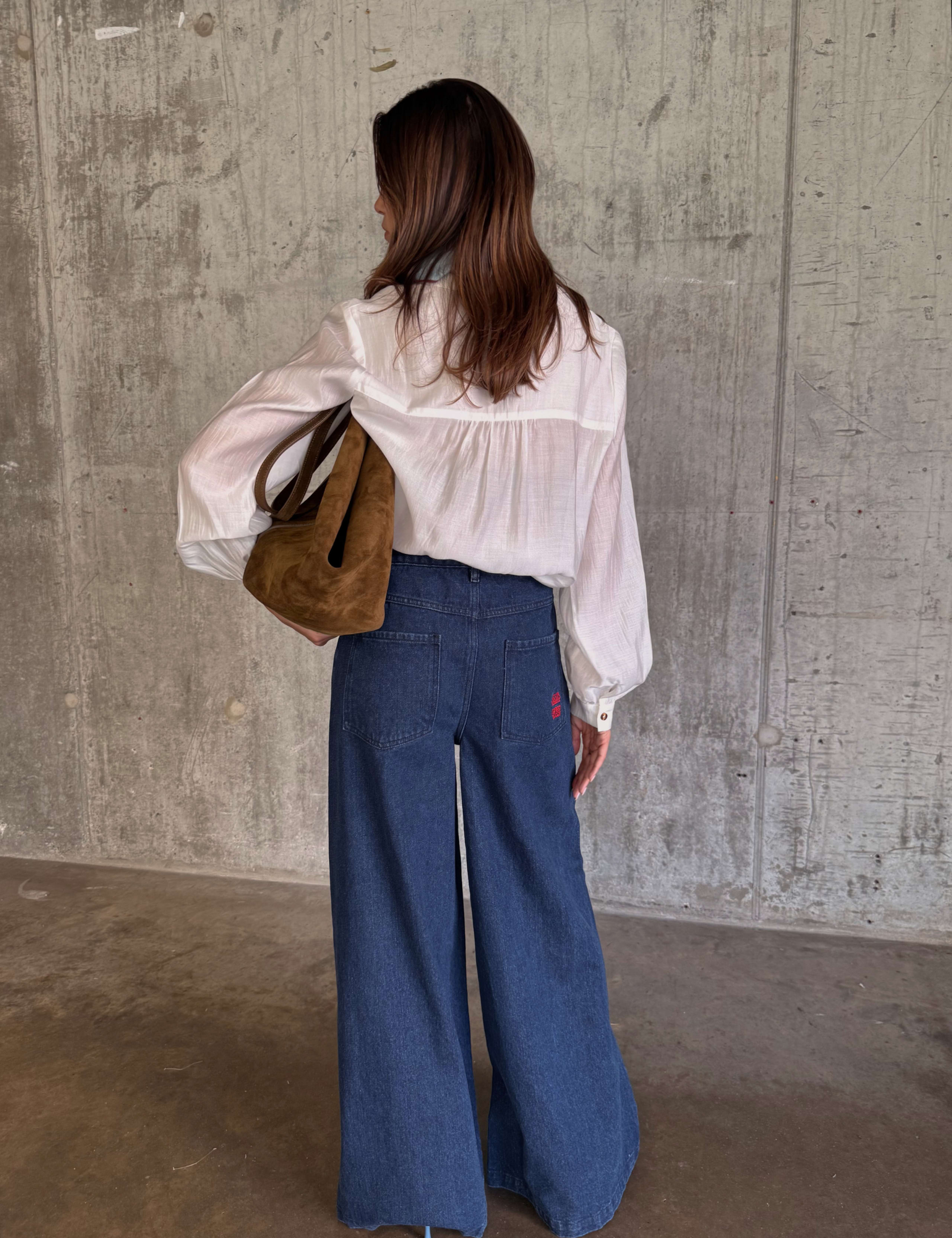 High Waisted Palazzo Jeans 4 of 7