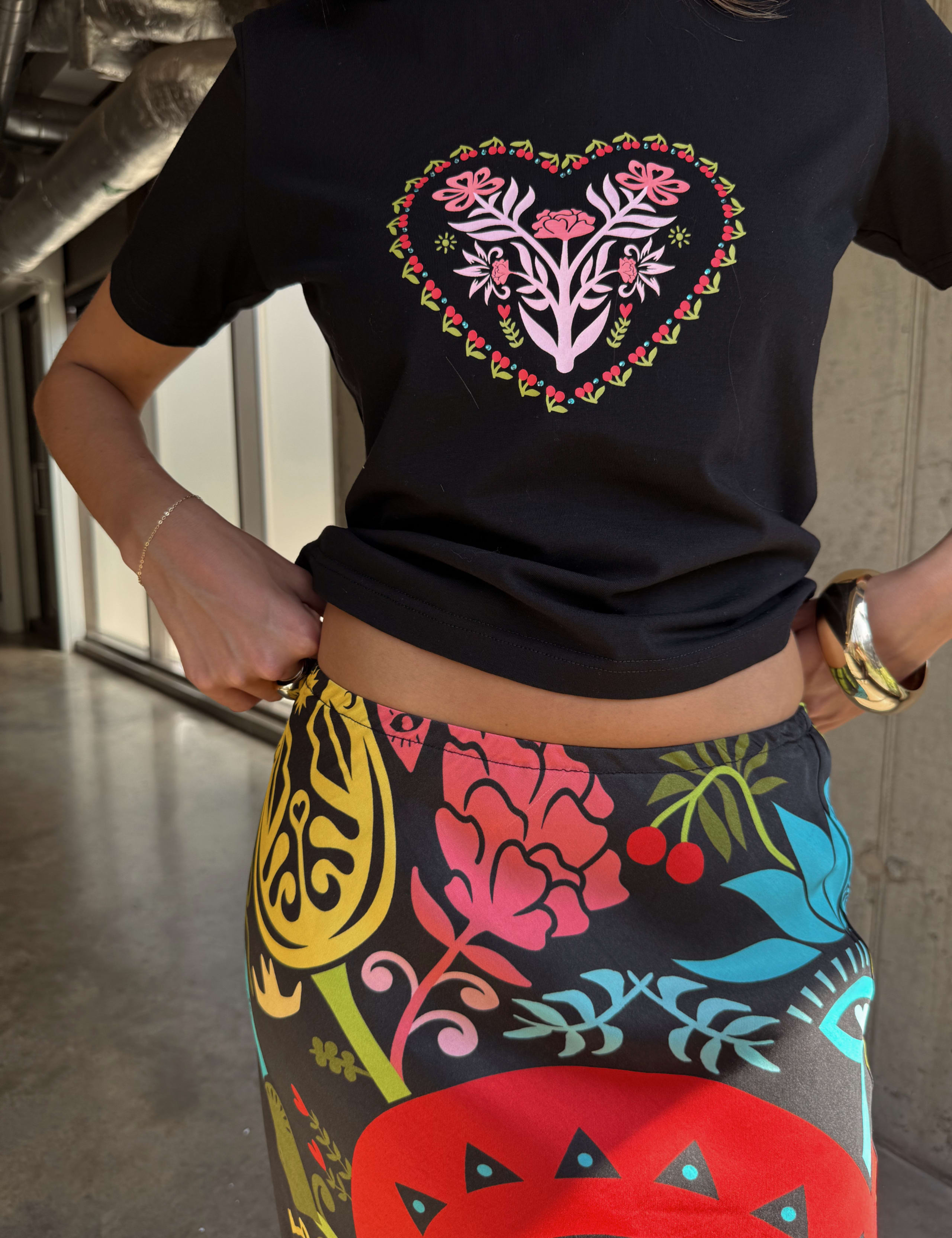 Printed Maxi Slip Skirt 6 of 6