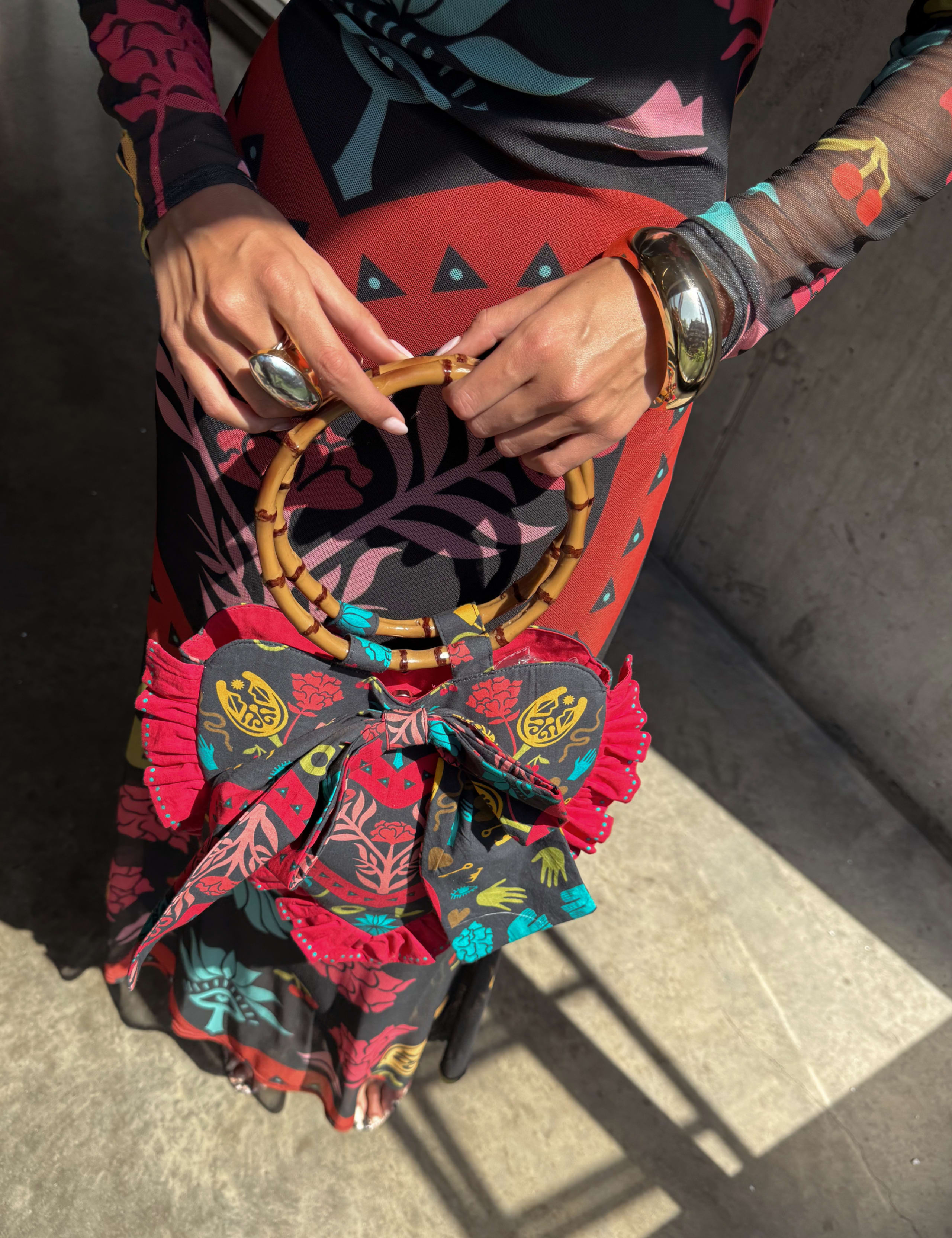 Mesh Printed Midaxi Dress 5 of 5