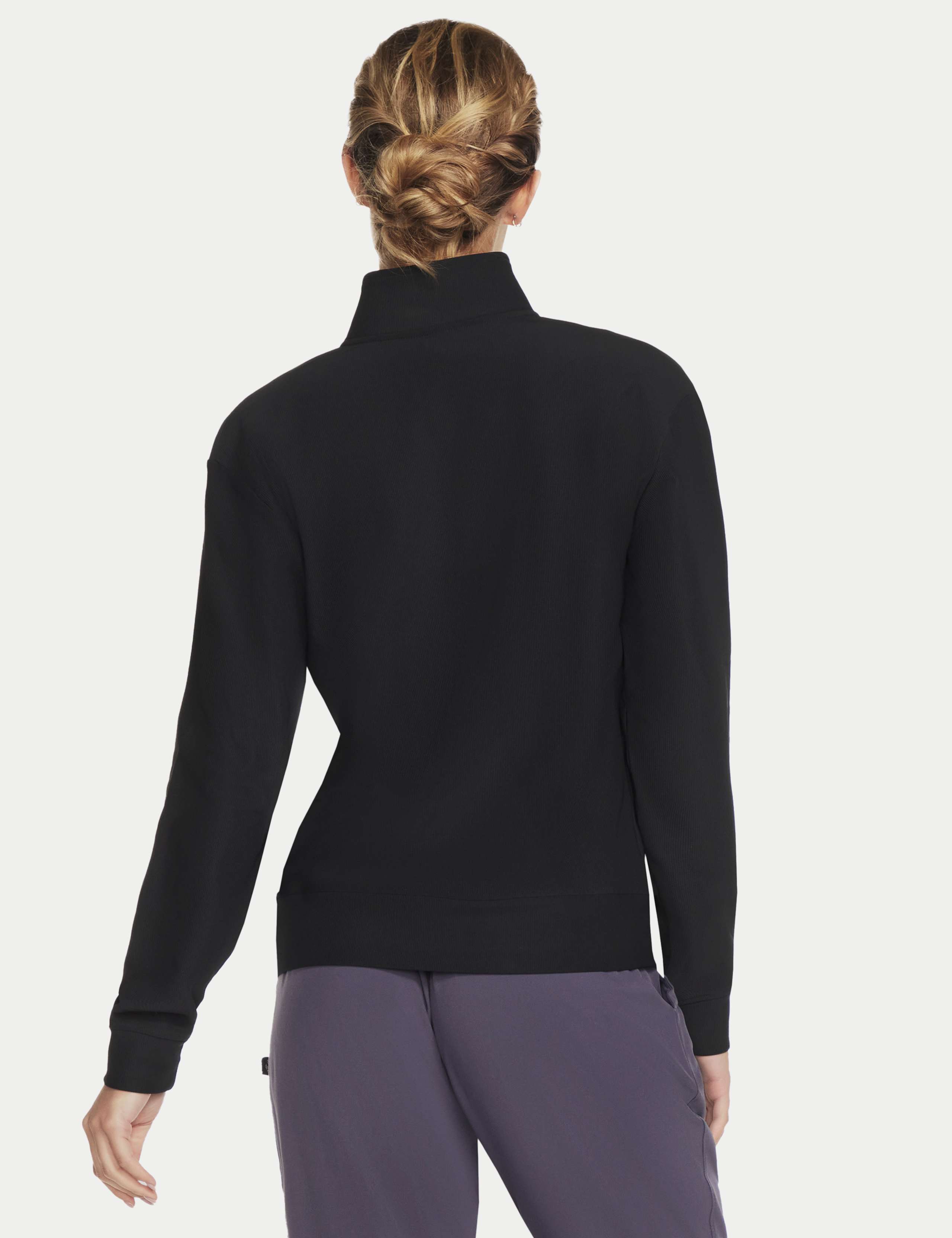 GO LUXE Ribbed Half Zip Sweatshirt 3 of 3