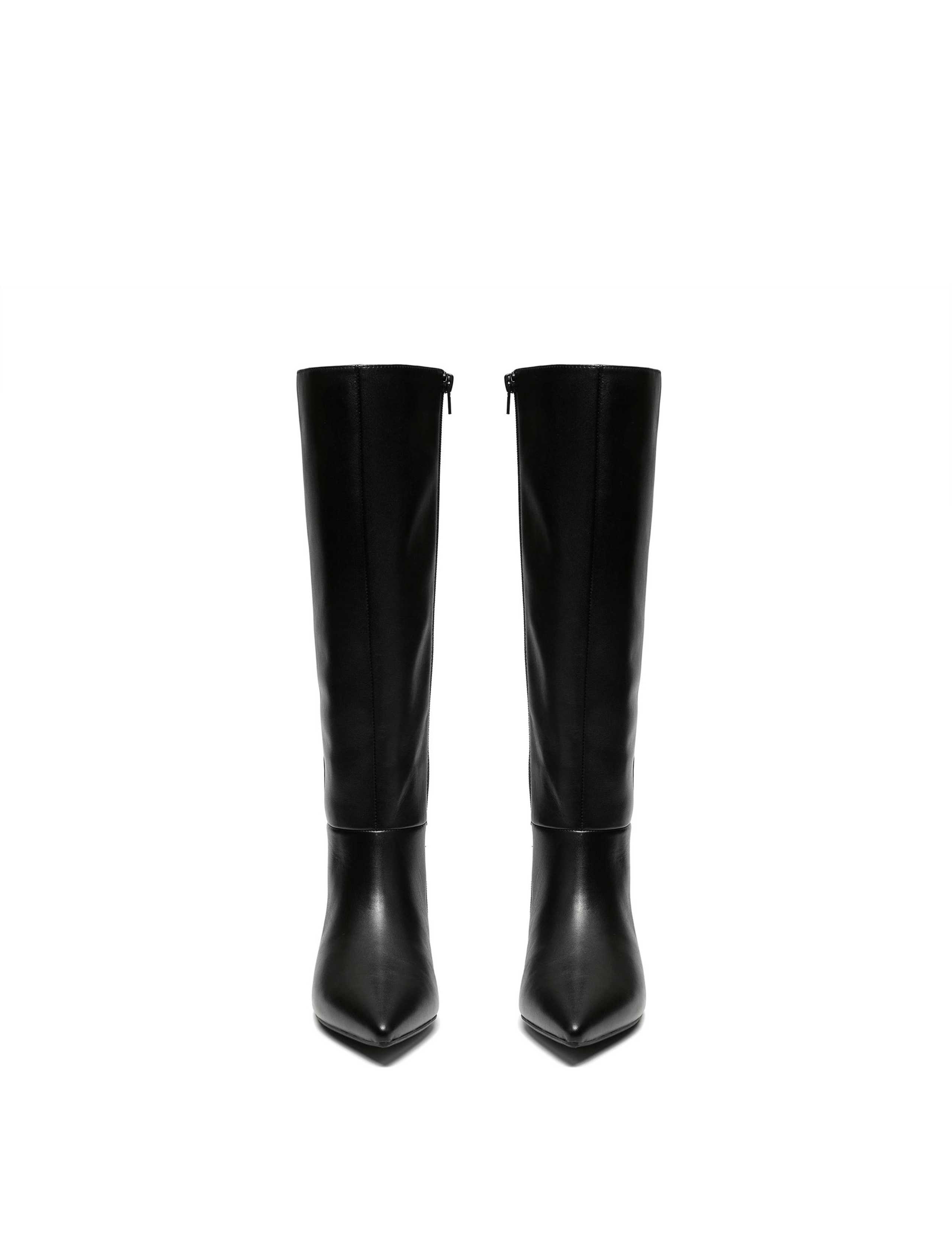 Pisa Leather Kitten Heel Pointed Knee High Boots 6 of 6